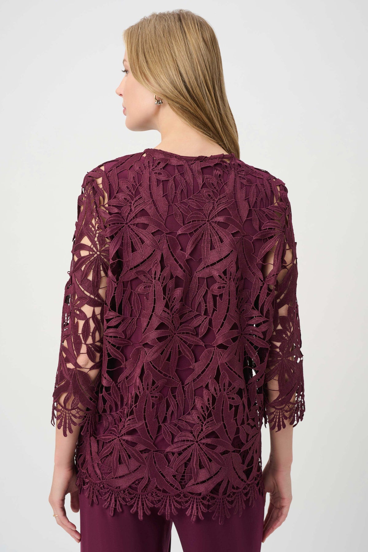 Joseph Ribkoff Elderberry Lace Straight Cover Up