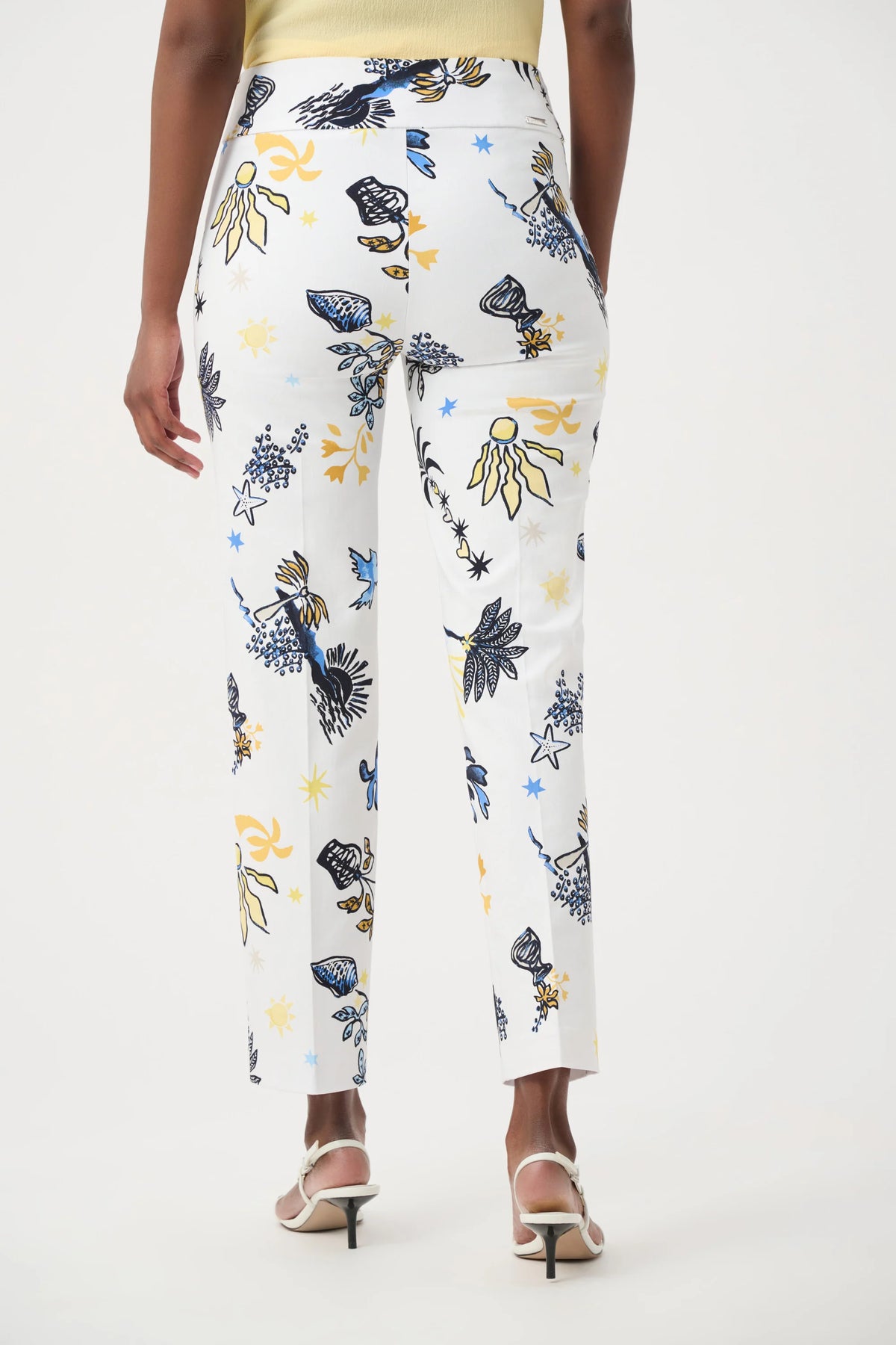 Joseph Ribkoff Vanilla/Multi Millennium Printed Straight Pull-On Pants