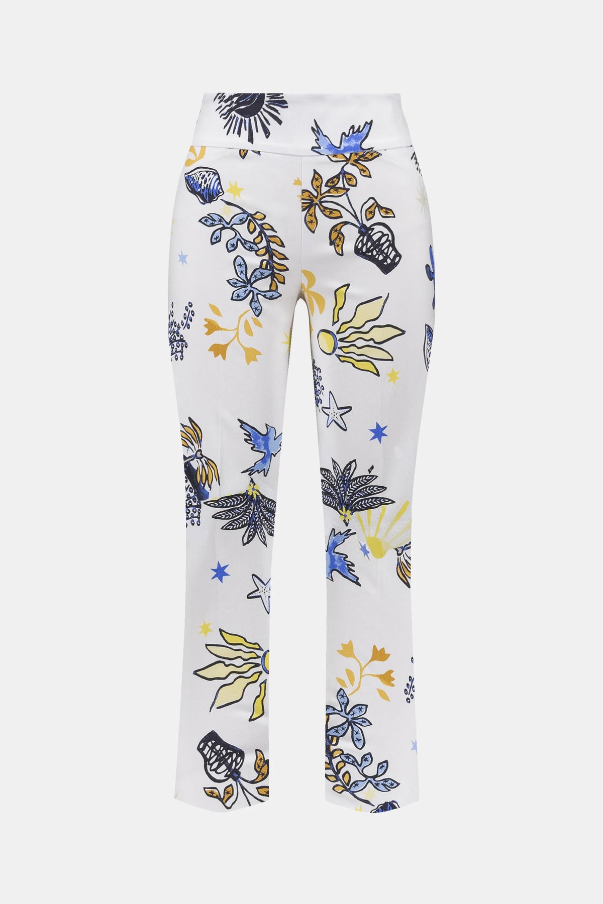 Joseph Ribkoff Vanilla/Multi Millennium Printed Straight Pull-On Pants