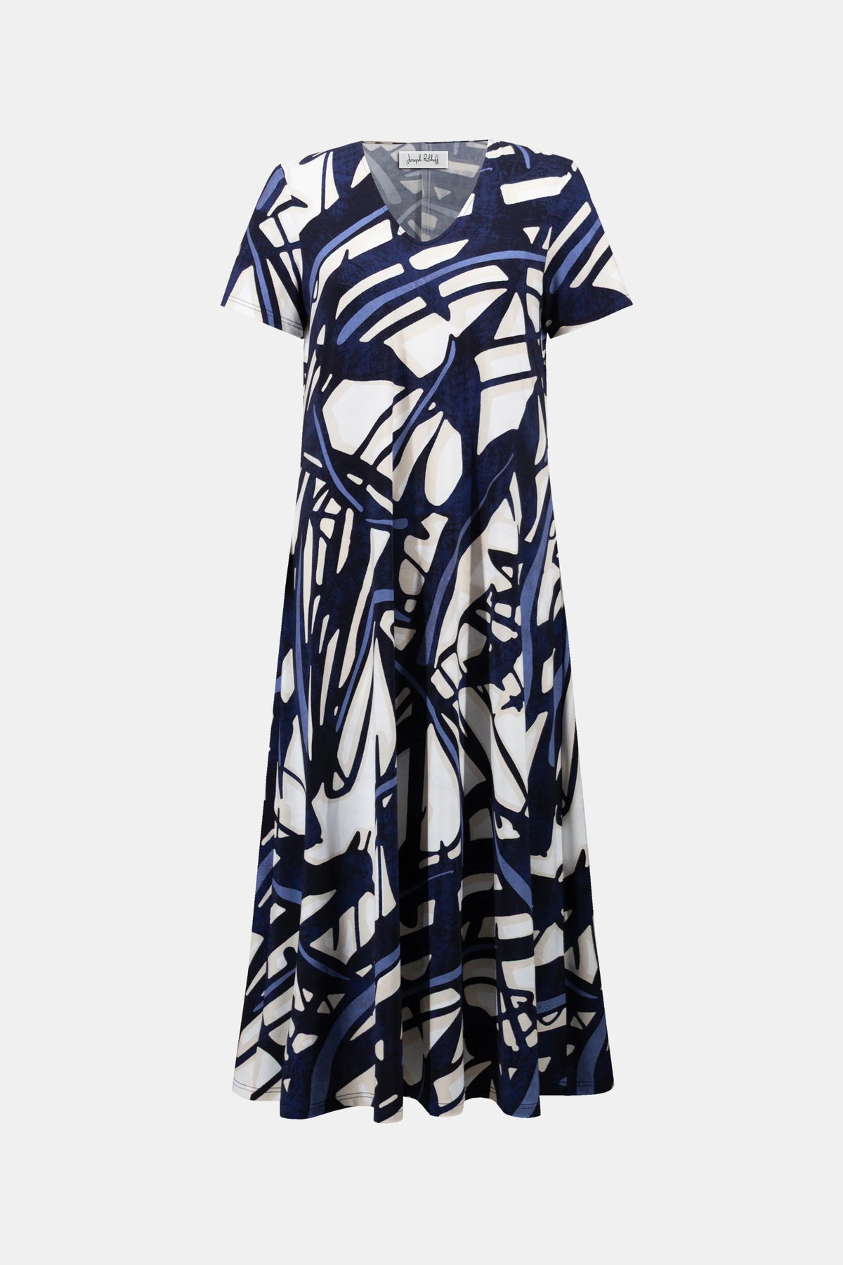 Joseph Ribkoff Silky Knit Abstract Print Trapeze Dress