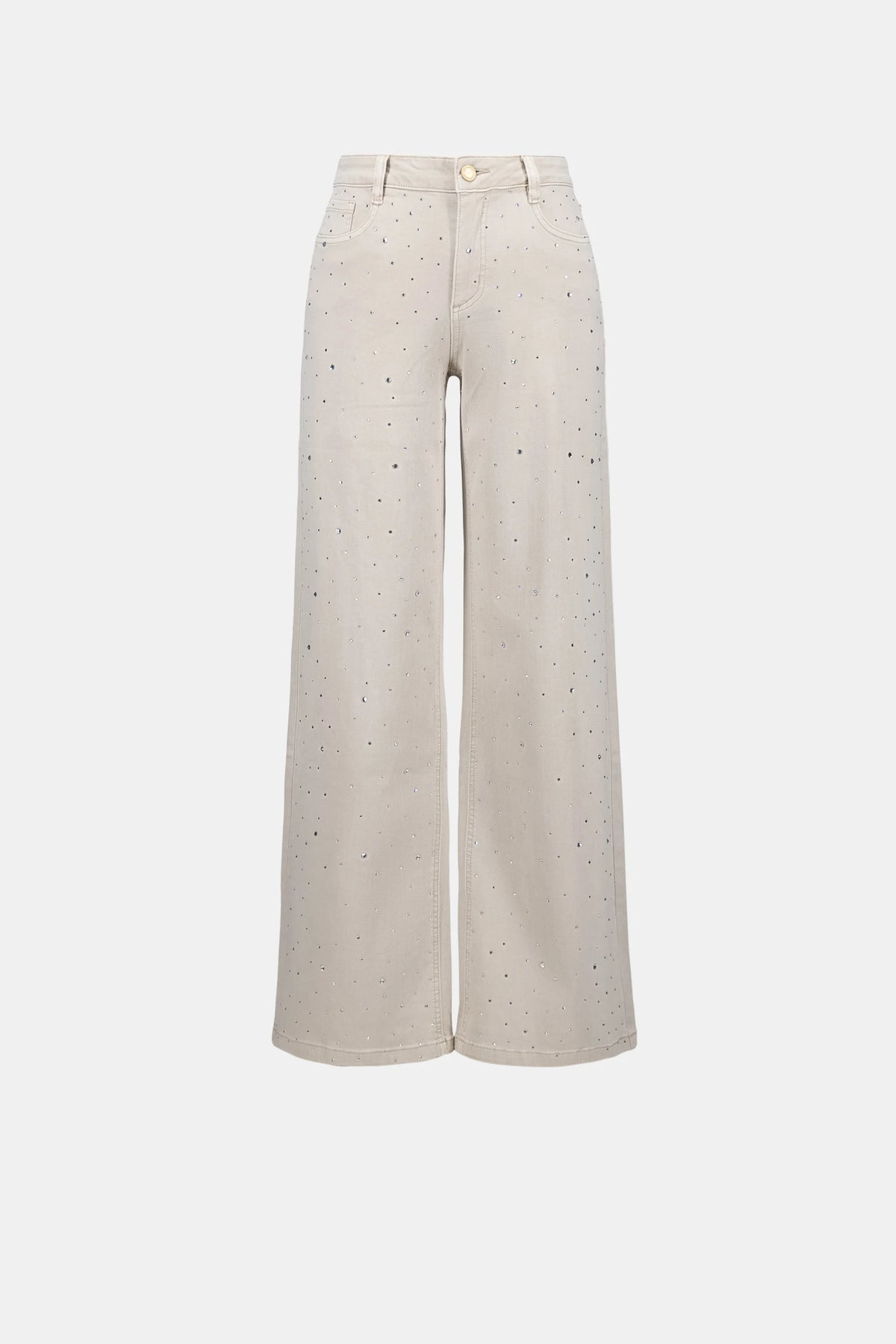 Joseph Ribkoff Moonstone Featherweave™ Denim Wide Leg Jeans With Rhinestones