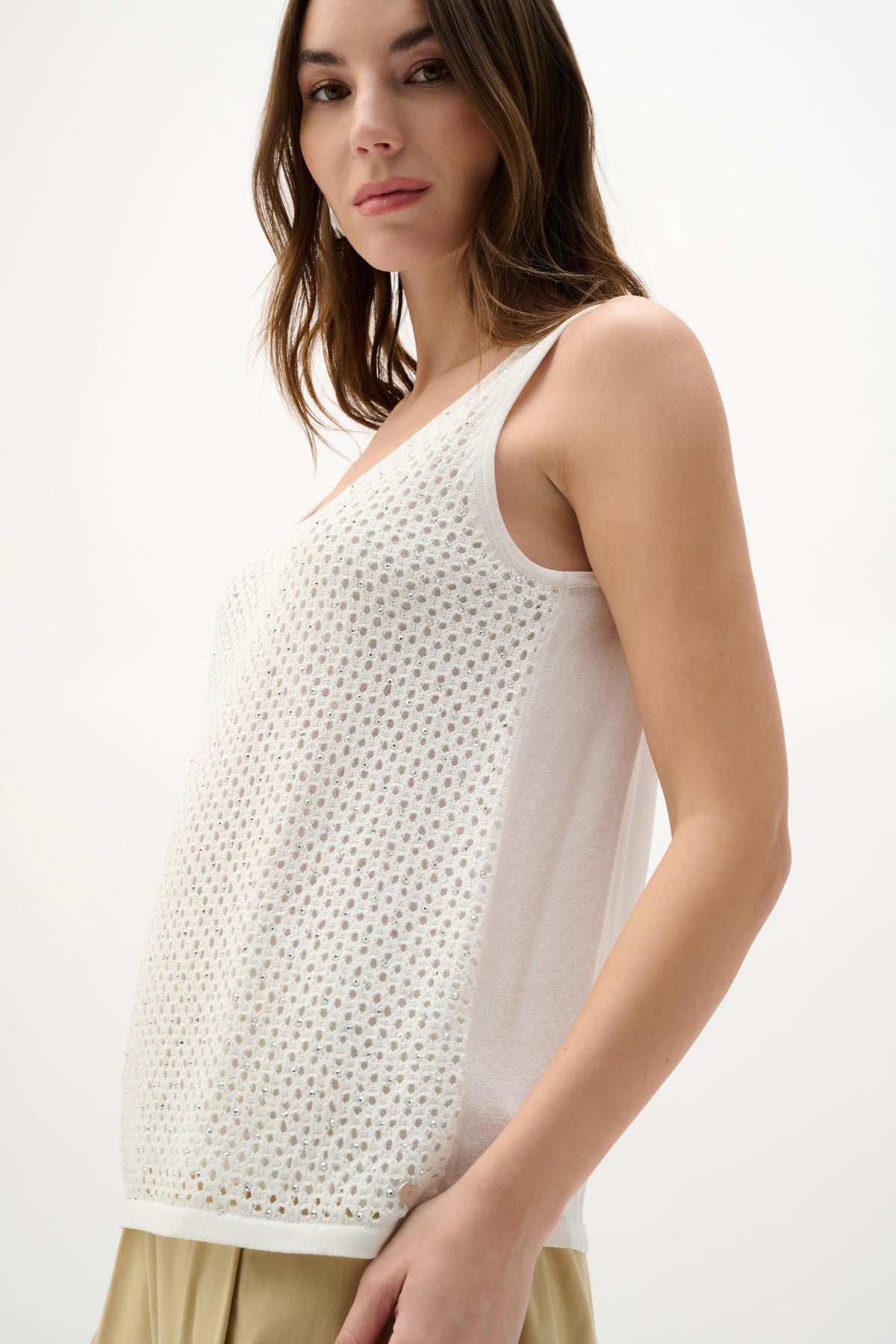 Joseph Ribkoff Vanilla Embellished Knit Camisole