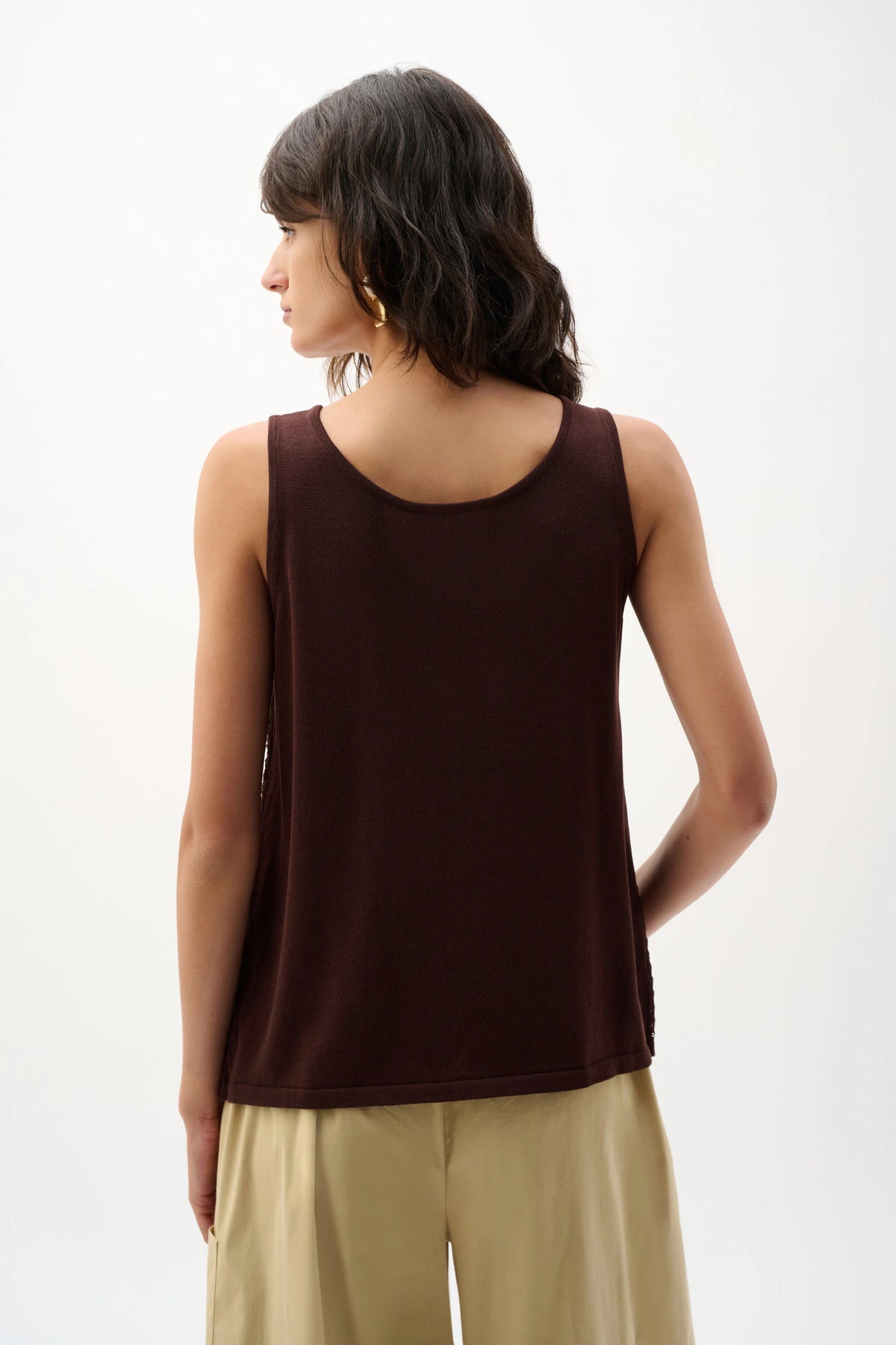 Joseph Ribkoff Mahogany Embellished Knit Camisole