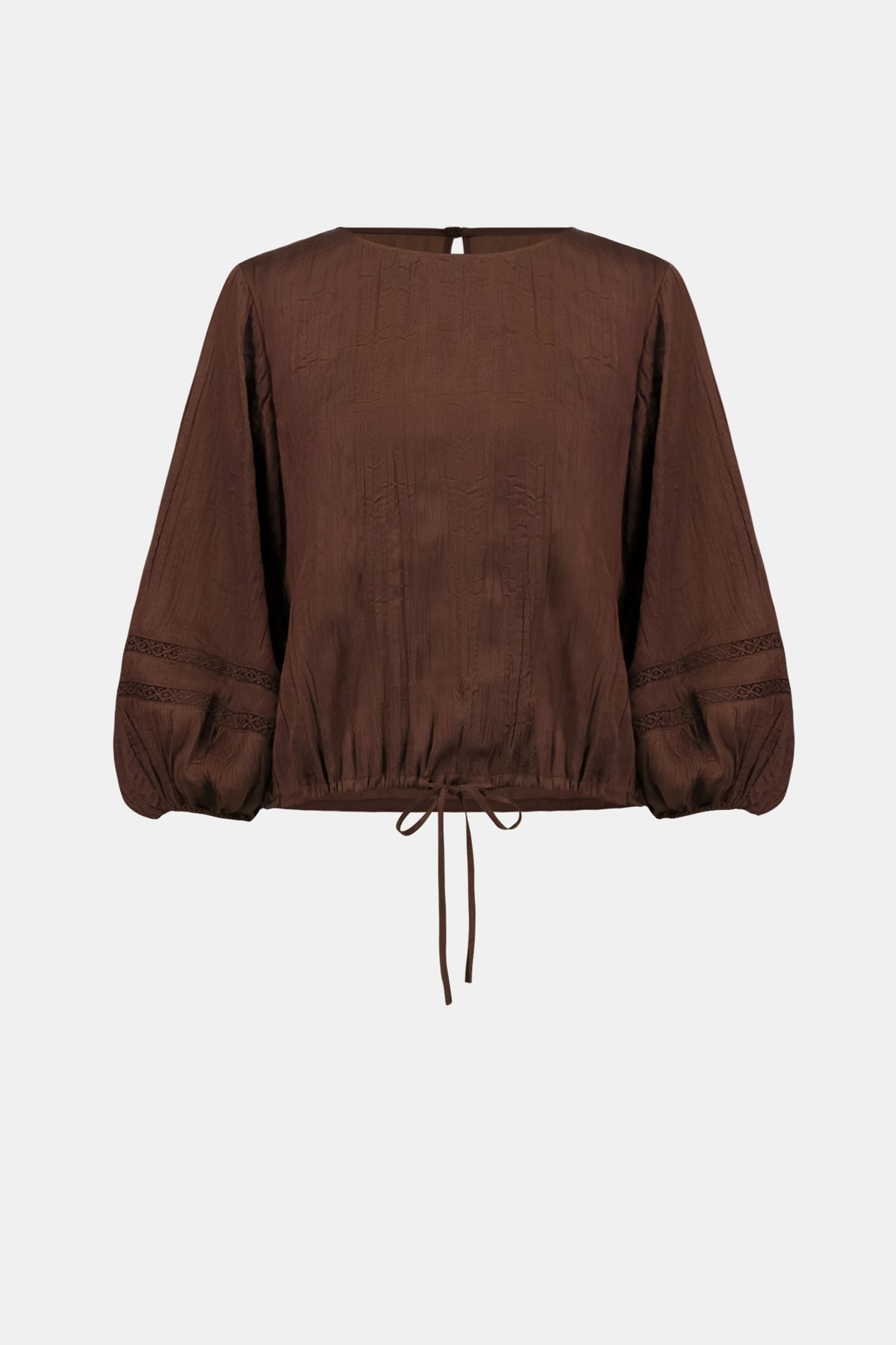 Joseph Ribkoff Mahogany Pleated Satin Cocoon Top With Pleats