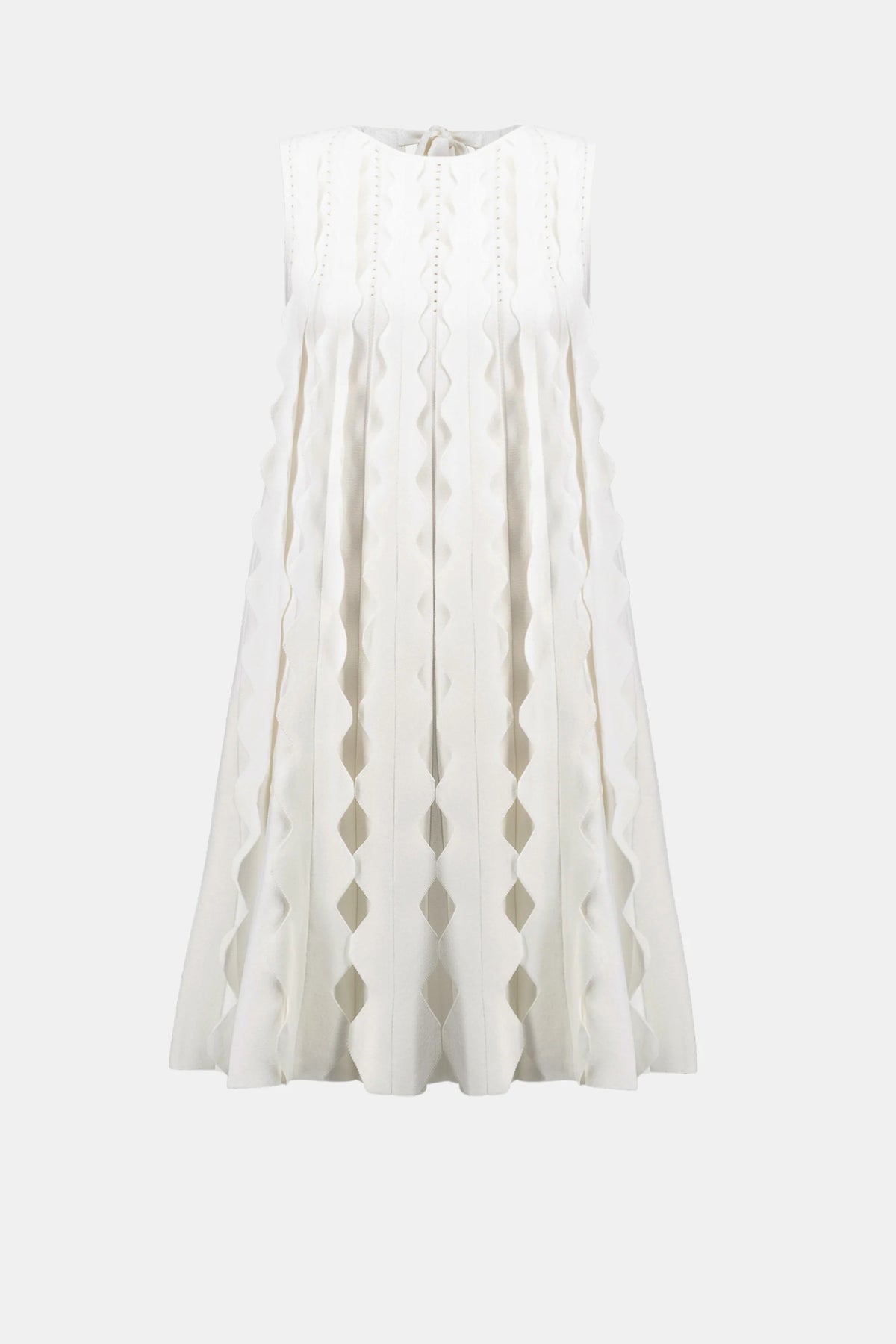 Joseph Ribkoff Vanilla Viscose Sweater Knit Sleeveless A-Line Dress