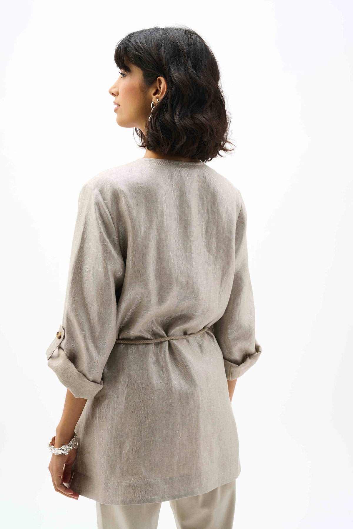 Joseph Ribkoff Champagne Foiled Linen Jacket