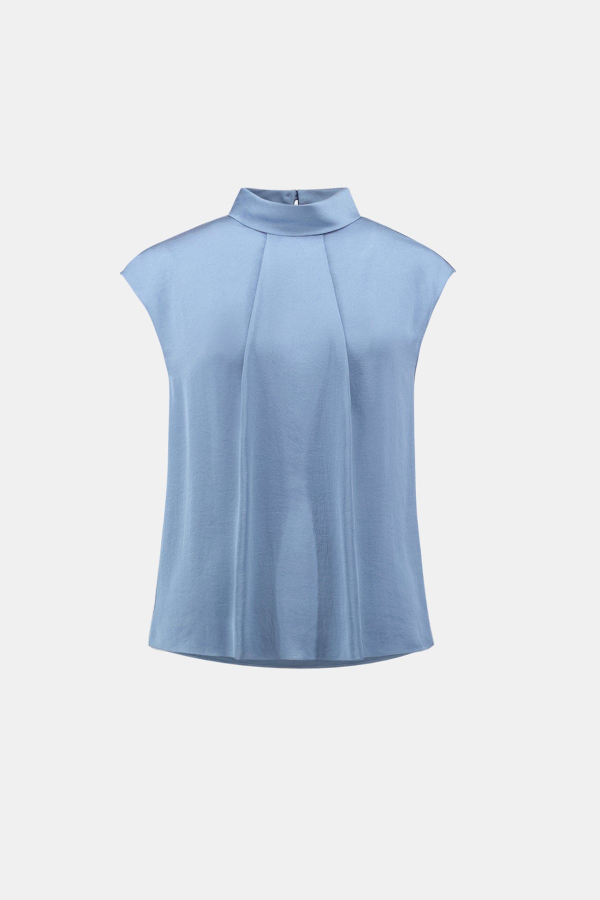 Joseph Ribkoff Chambray Recycled Satin Turtleneck Top