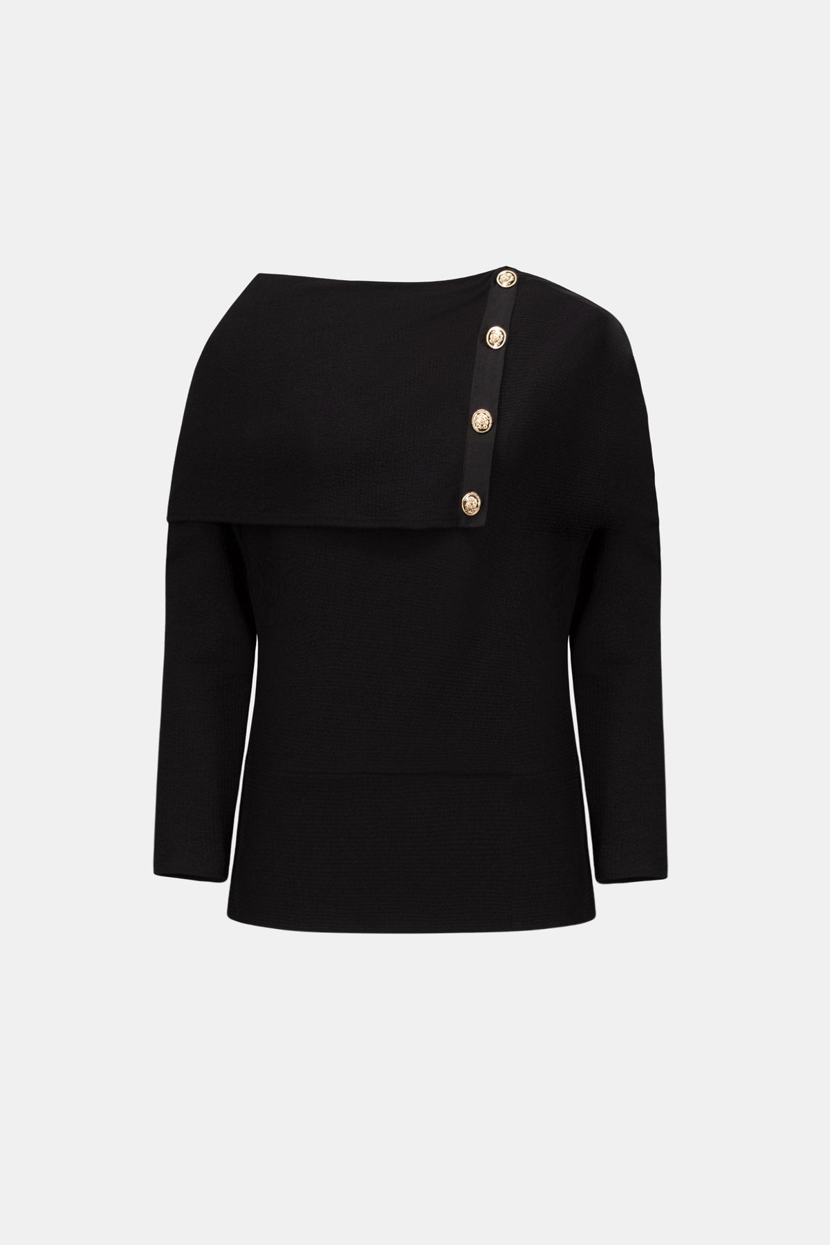 Joseph Ribkoff Black Jacquard Sweater Boxy Top