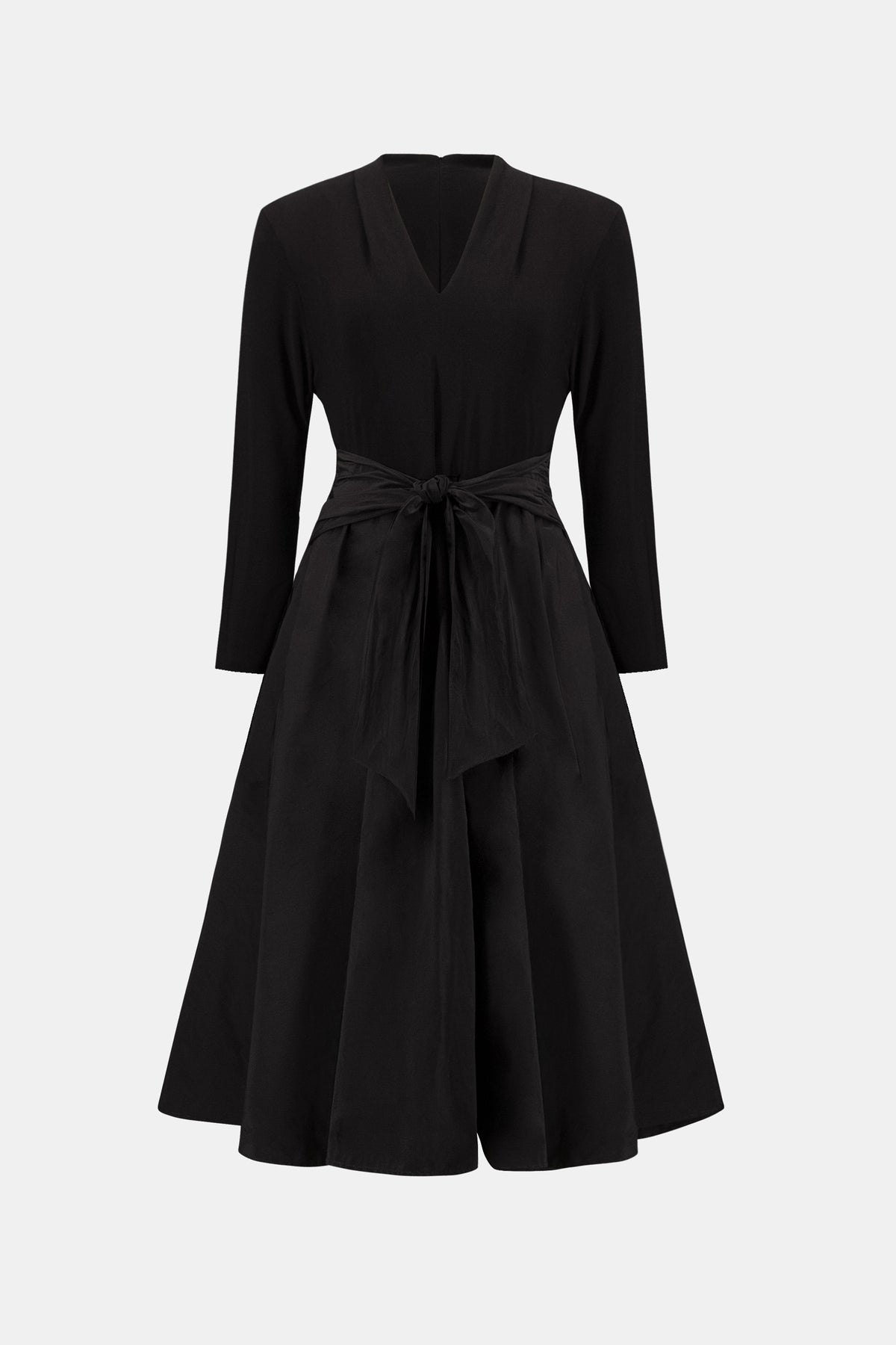 Joseph Ribkoff Black Silky Knit and Memory Fit and Flare Dress