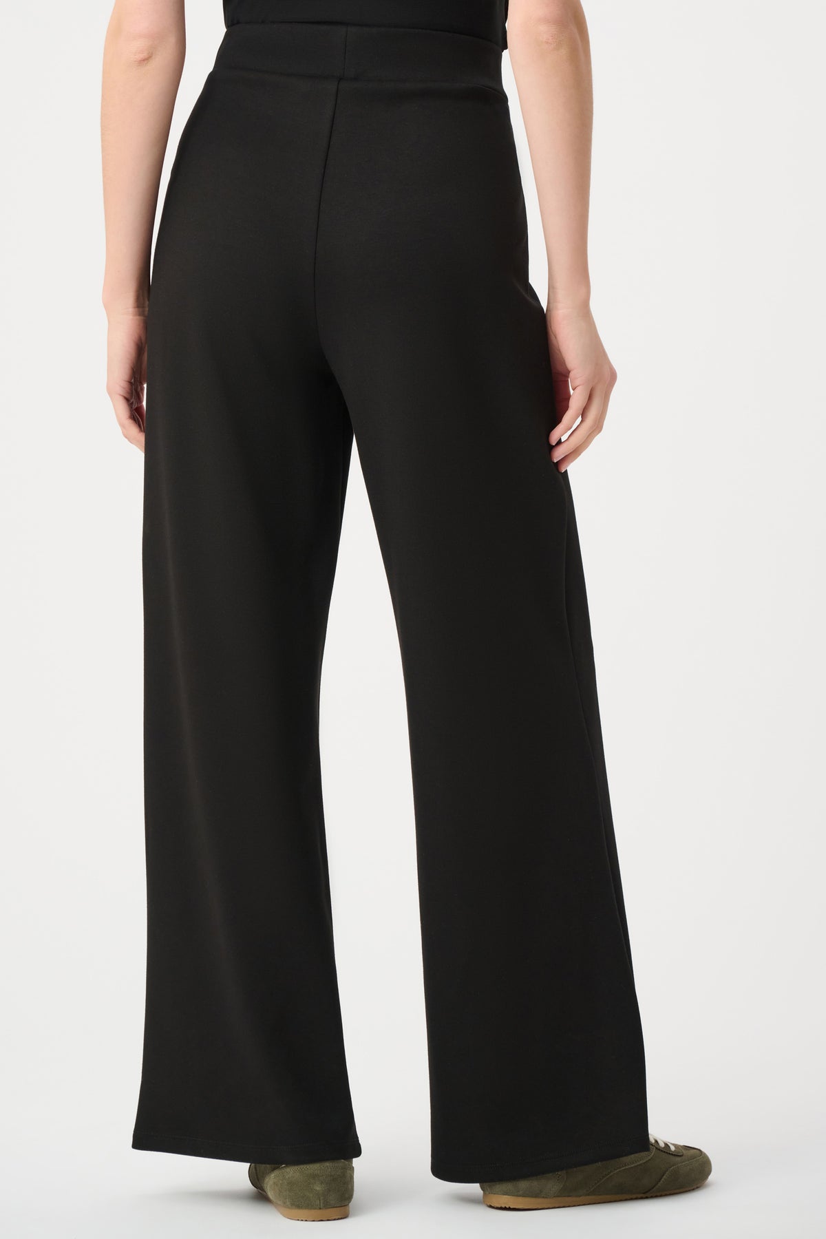 Joseph Ribkoff Black Scuba Jersey Wide Leg Pull-On Pants