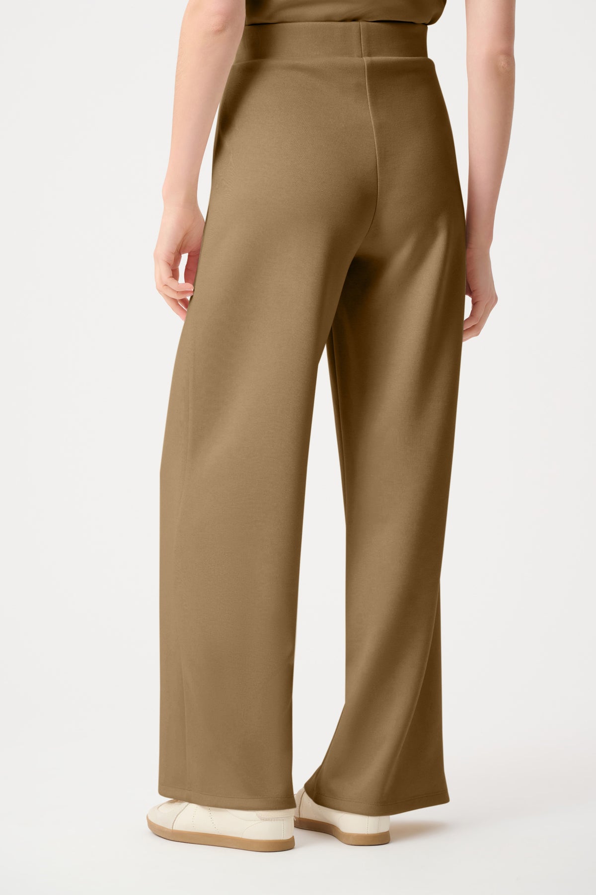 Joseph Ribkoff Mink Scuba Jersey Wide Leg Pull-On Pants