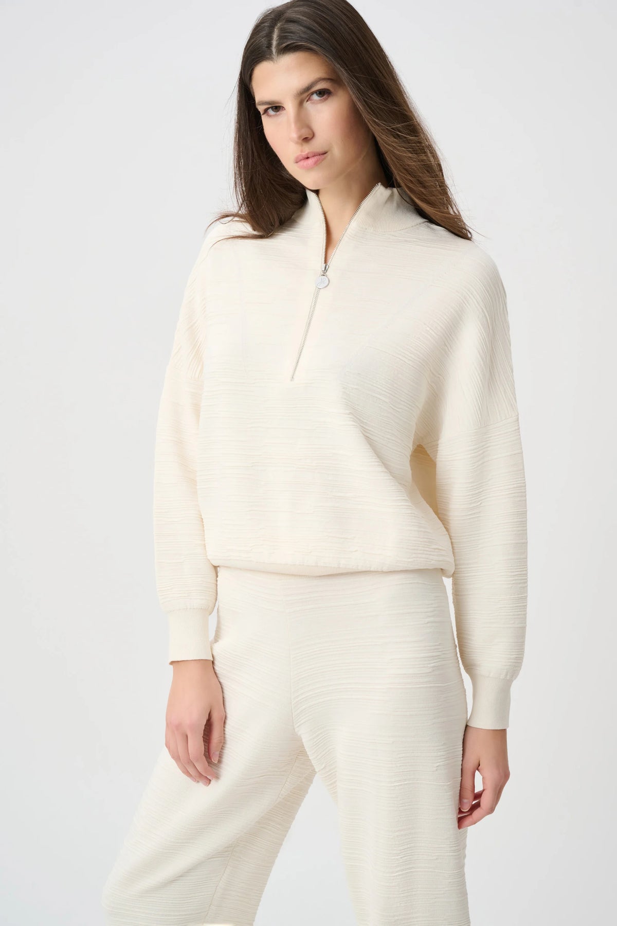Joseph Ribkoff Birch Sweater Knit Mock-Neck Cocoon Sweater