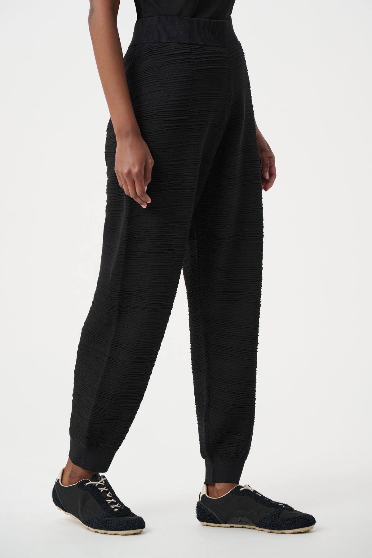 Joseph Ribkoff Black Sweater Knit Pull-On Jogger Pants