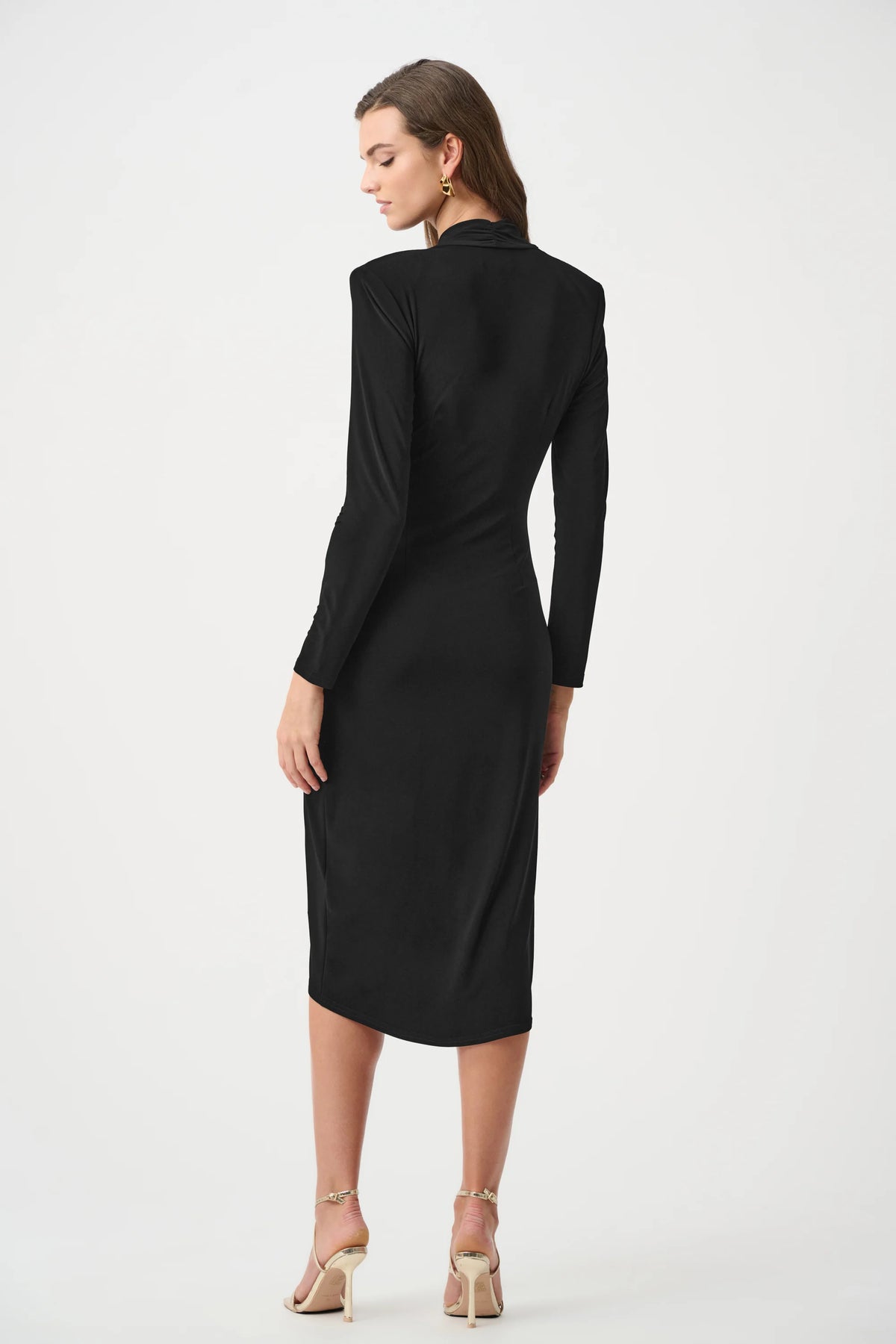 Joseph Ribkoff Black Signature | Silky Knit Sheath Wrap Dress