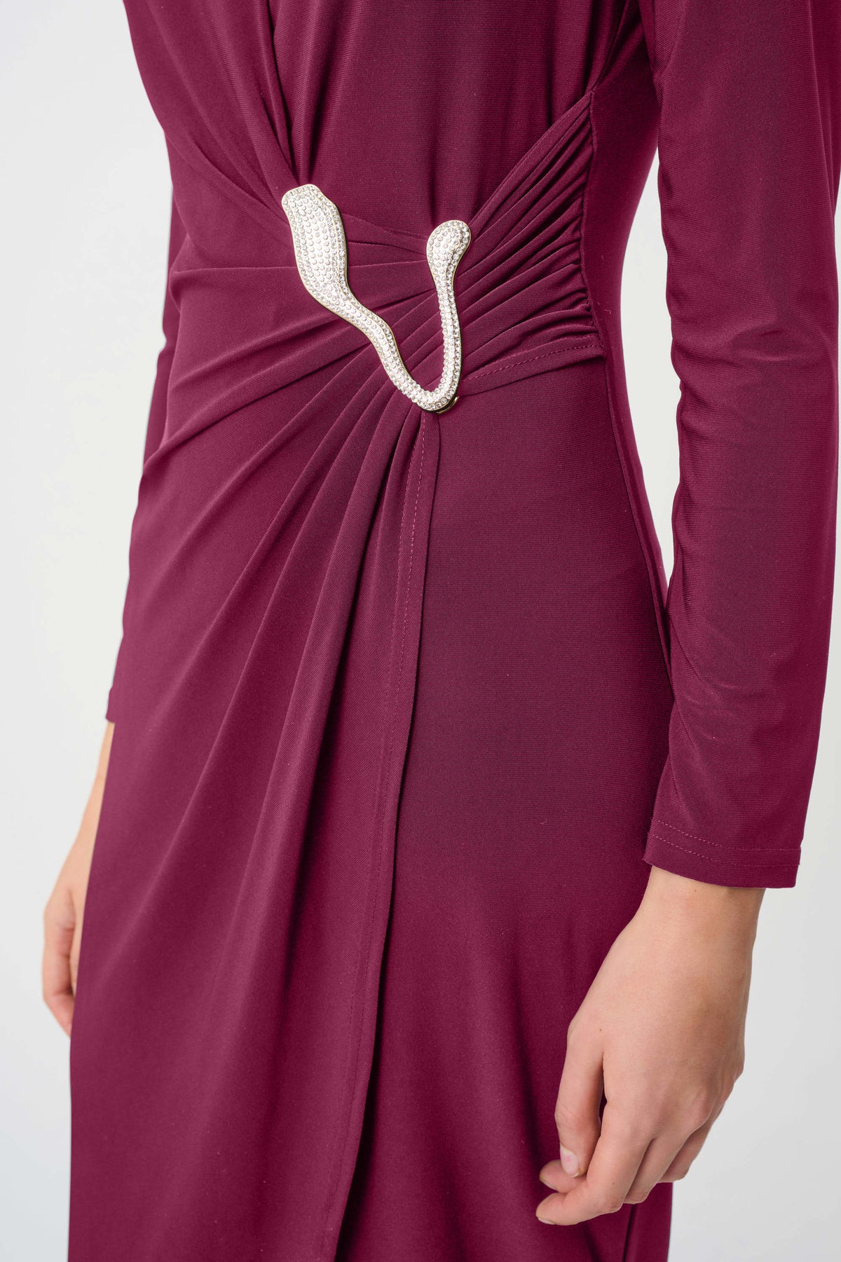 Joseph Ribkoff Berry Burst Signature | Silky Knit Sheath Wrap Dress