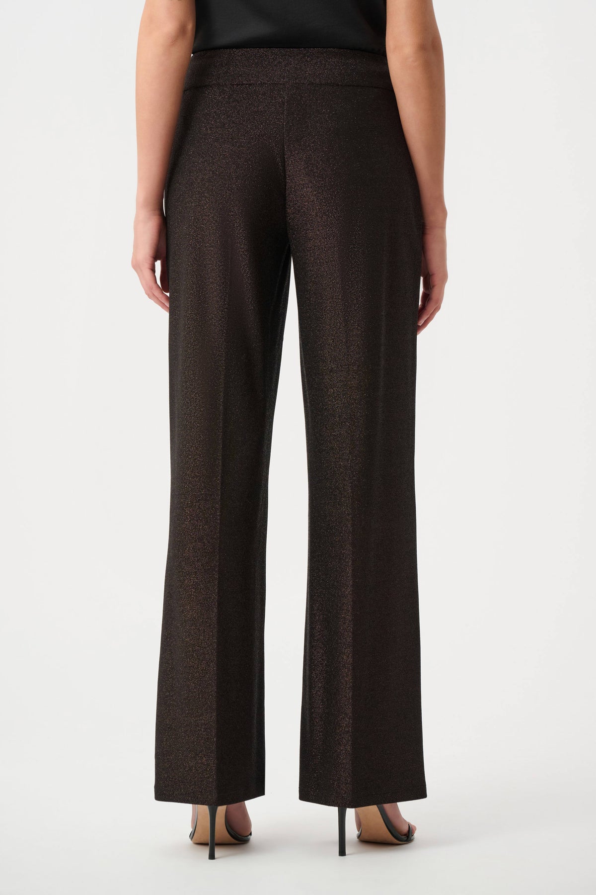 Joseph Ribkoff Bronze Signature | Sparkle Knit Wide Leg Pull-On Pants