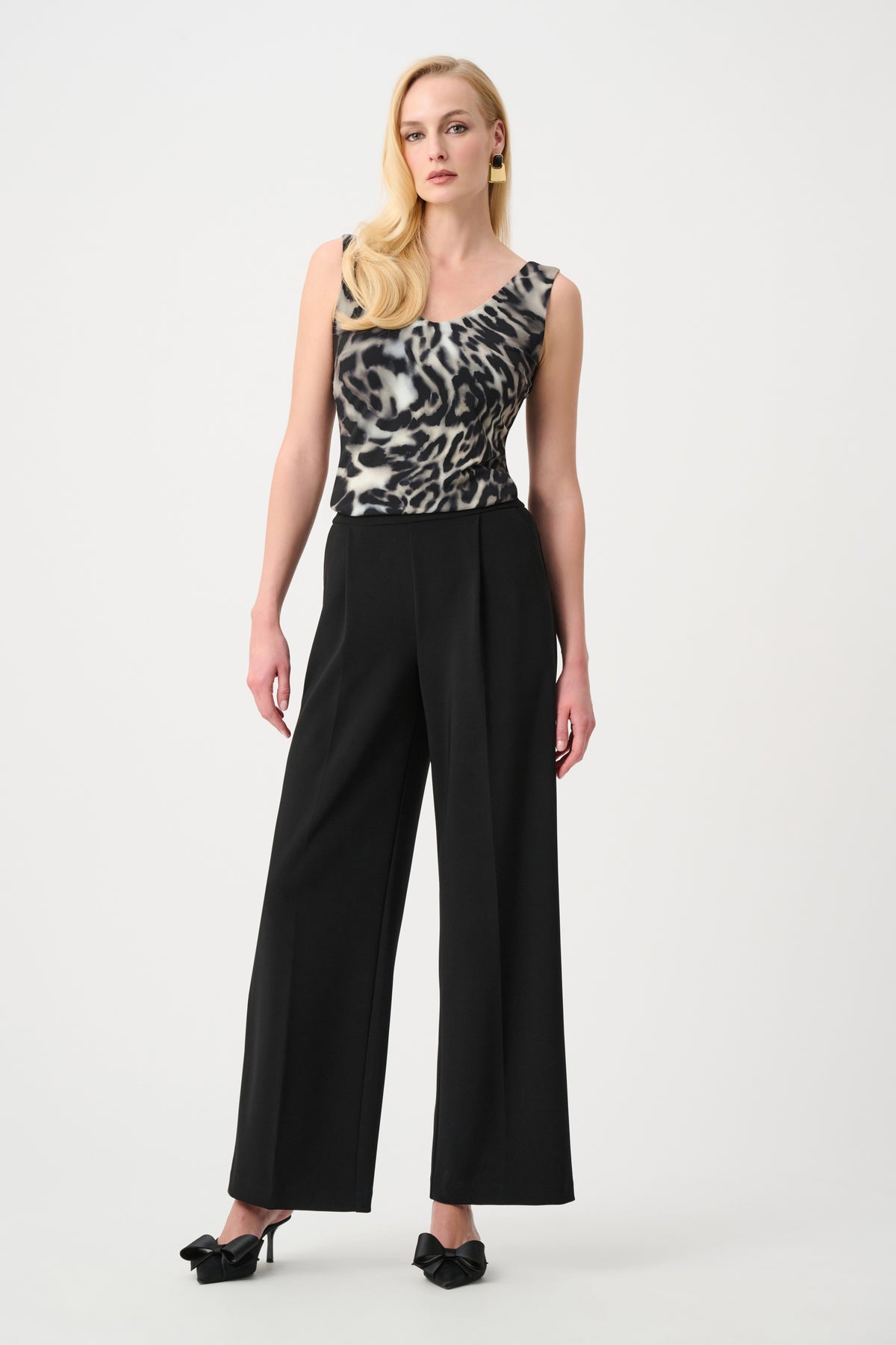 Joseph Ribkoff Signature | Silky Knit Animal Print Fitted Camisole