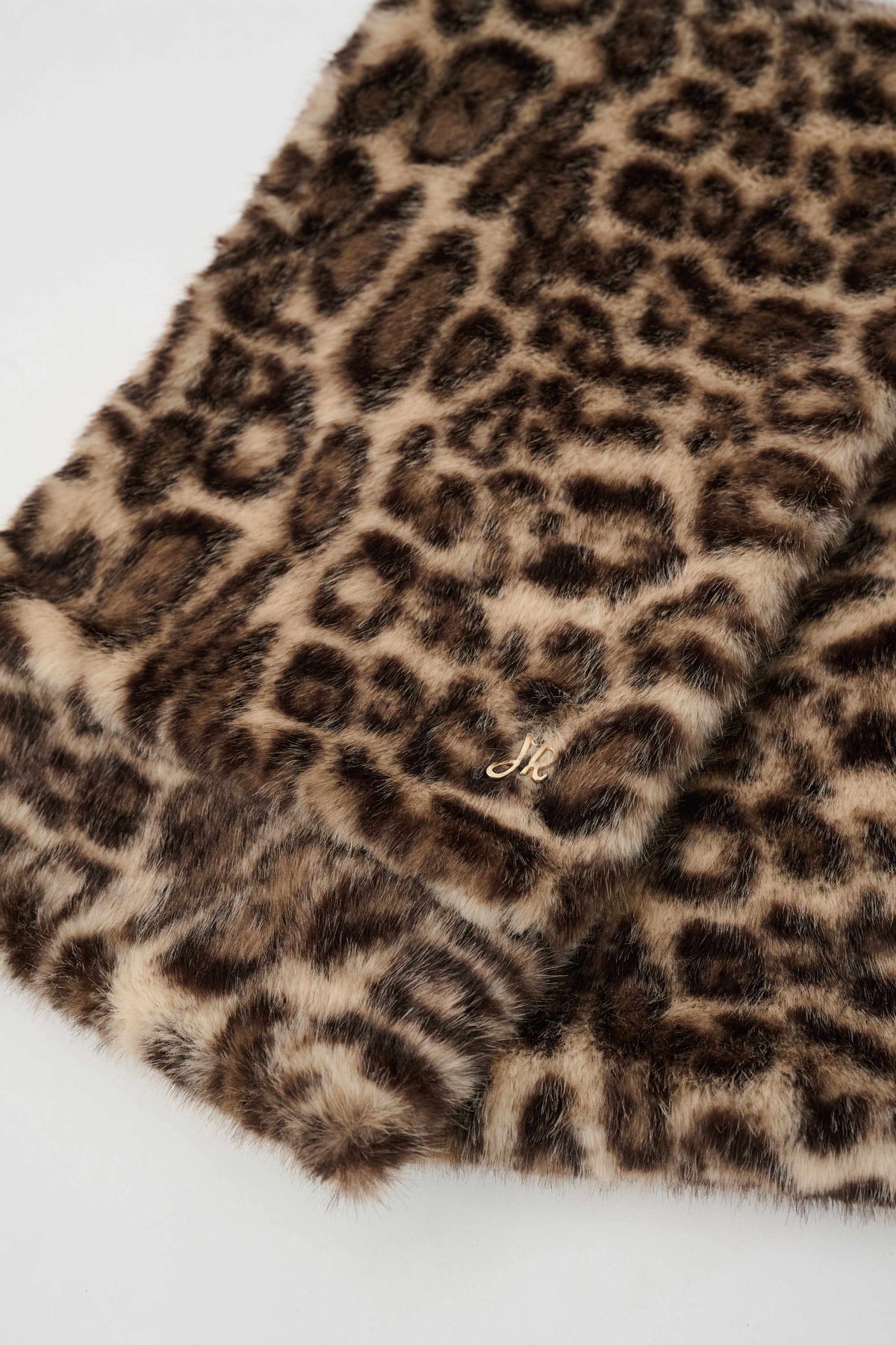 Joseph Ribkoff Beige/Multi Faux Fur Leopard Print Scarf