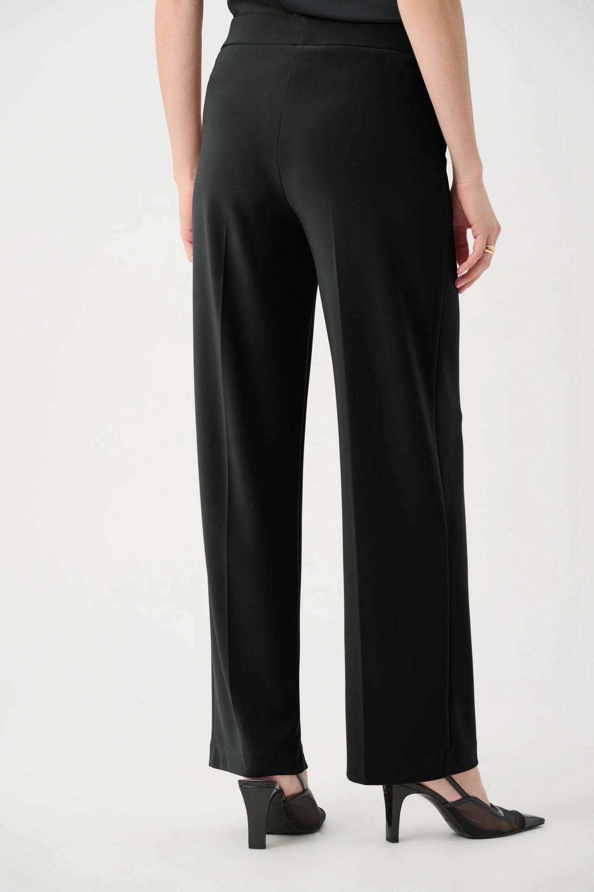 Joseph Ribkoff Black Pull On Wide Trousers