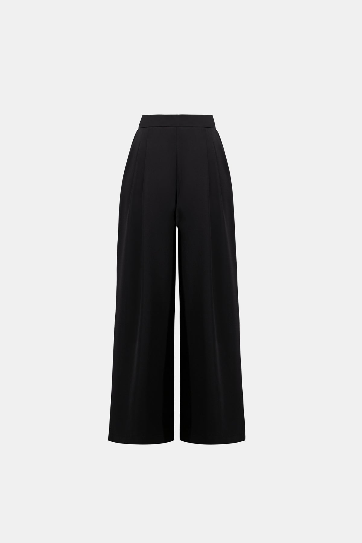 Joseph Ribkoff Black Recycled Satin Wide-Leg Pants