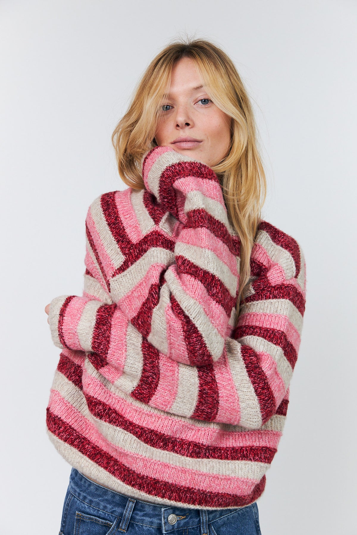 Lollys Laundry Macie Pink Knit Jumper