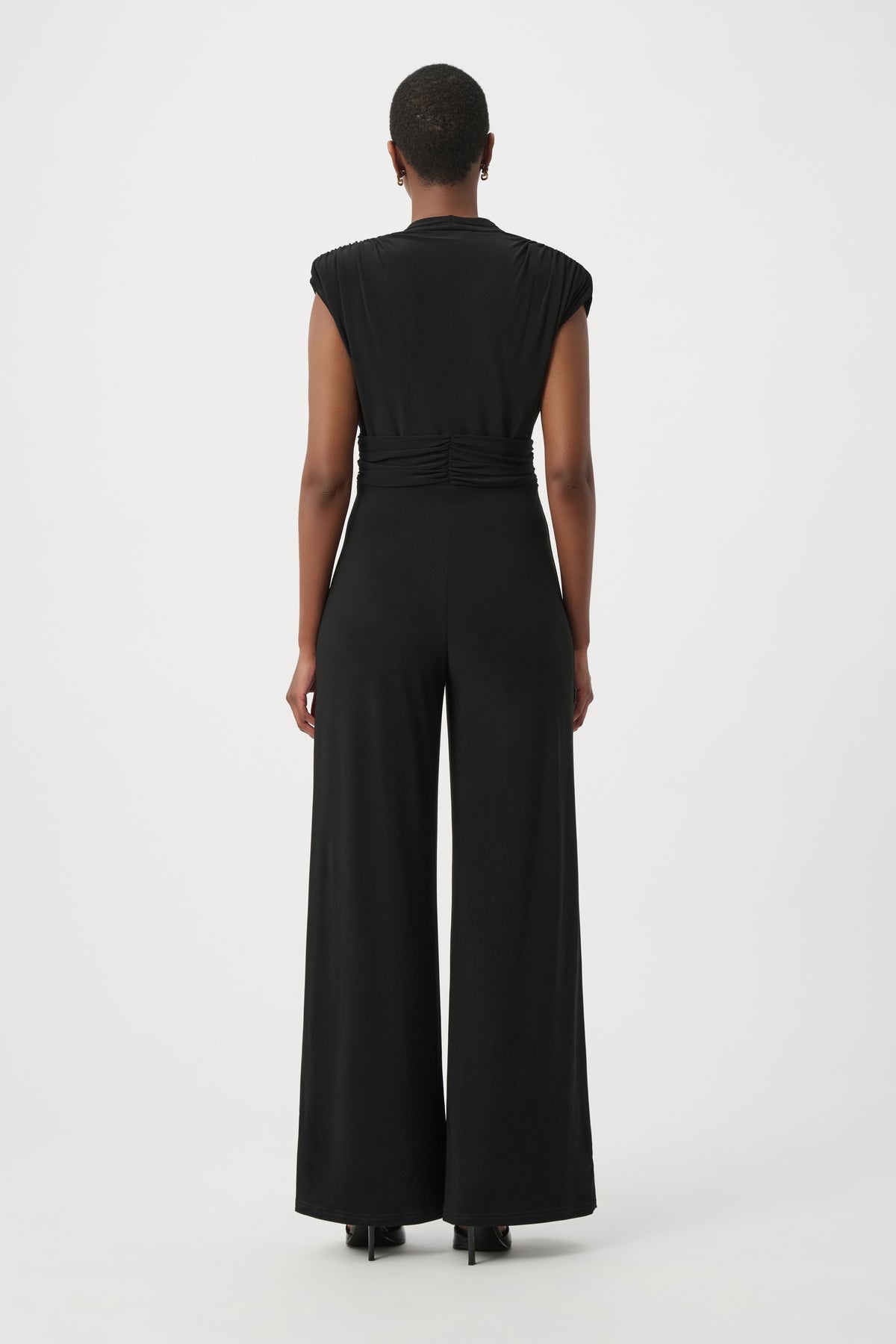 Joseph Ribkoff Black Wrap Wide Leg Jumpsuit