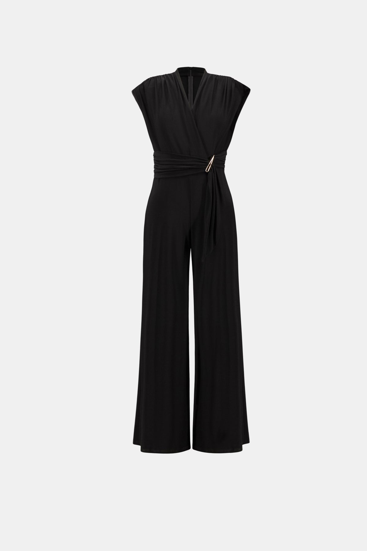 Joseph Ribkoff Black Wrap Wide Leg Jumpsuit