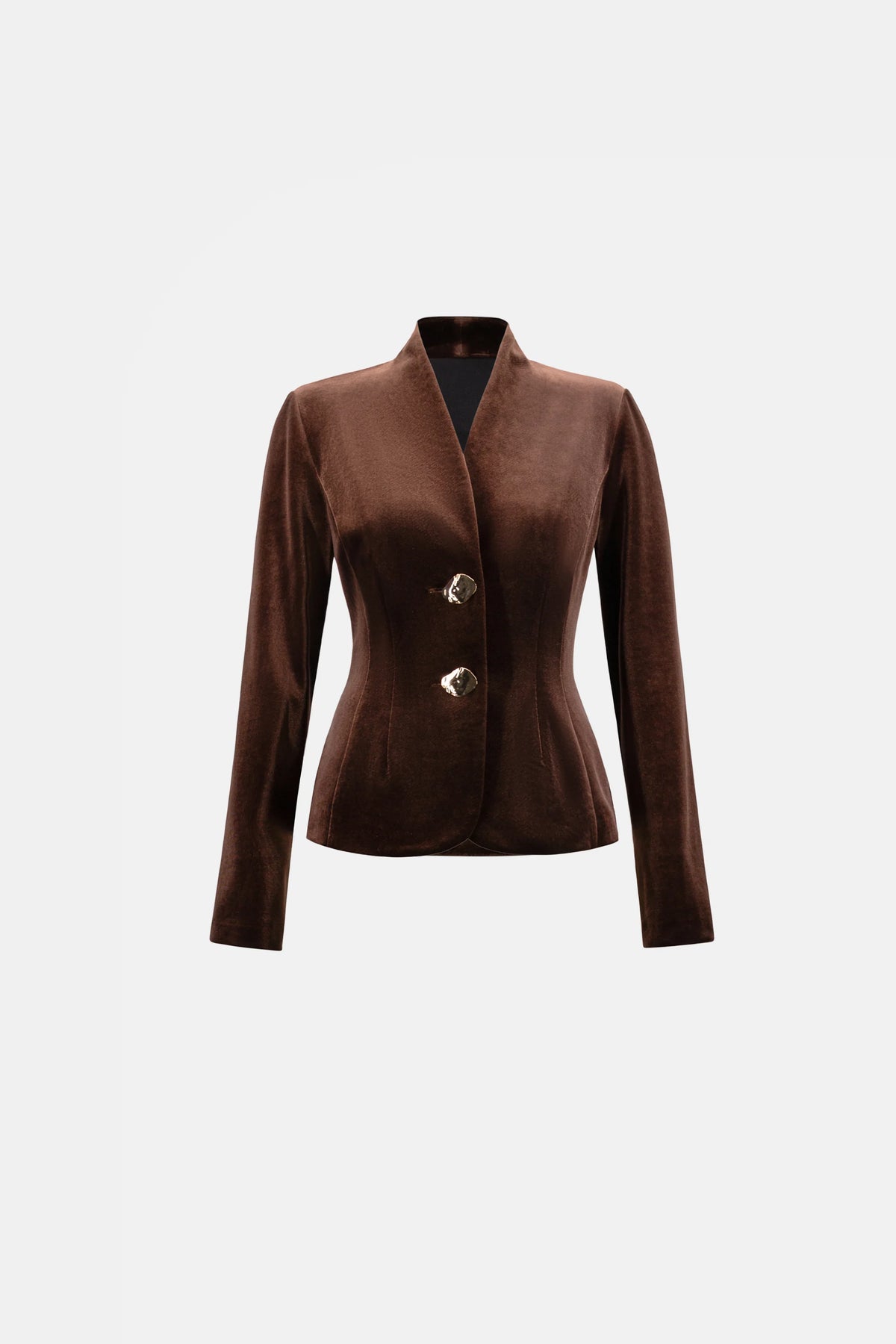 Joseph Ribkoff Mahogany Velvet Fitted Blazer