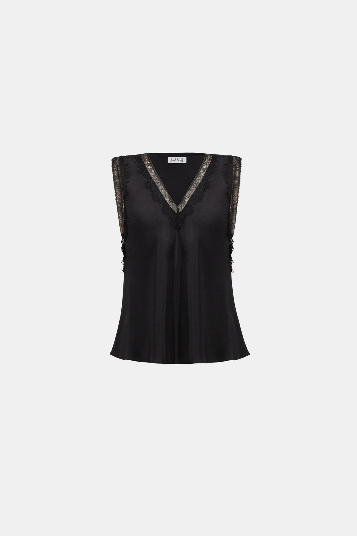 Joseph Ribkoff Black Recycled Satin Sleeveless Top