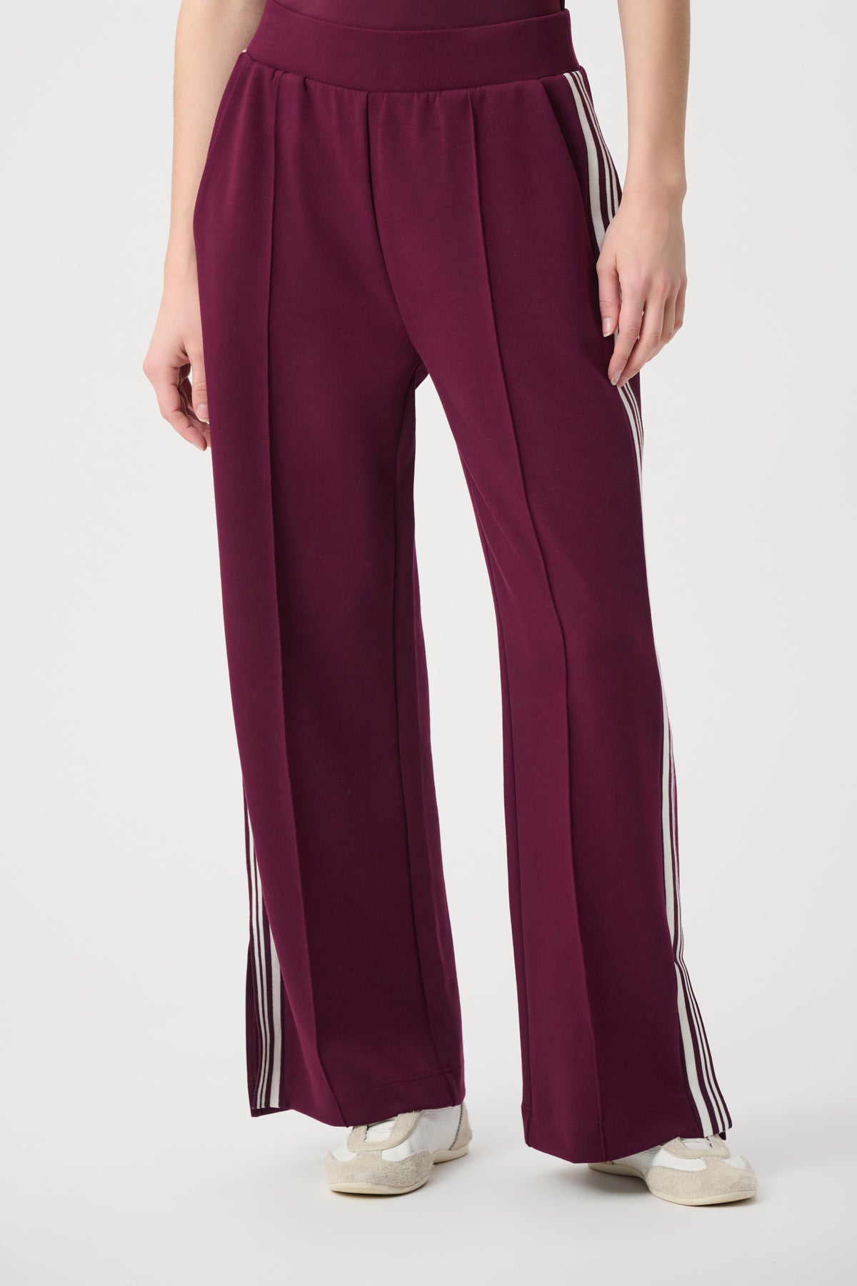 Joseph Ribkoff Elderberry Pin-Tuck Wide Leg Jogger