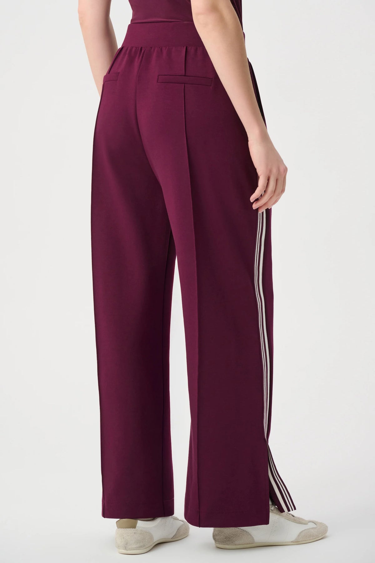 Joseph Ribkoff Elderberry Pin-Tuck Wide Leg Jogger