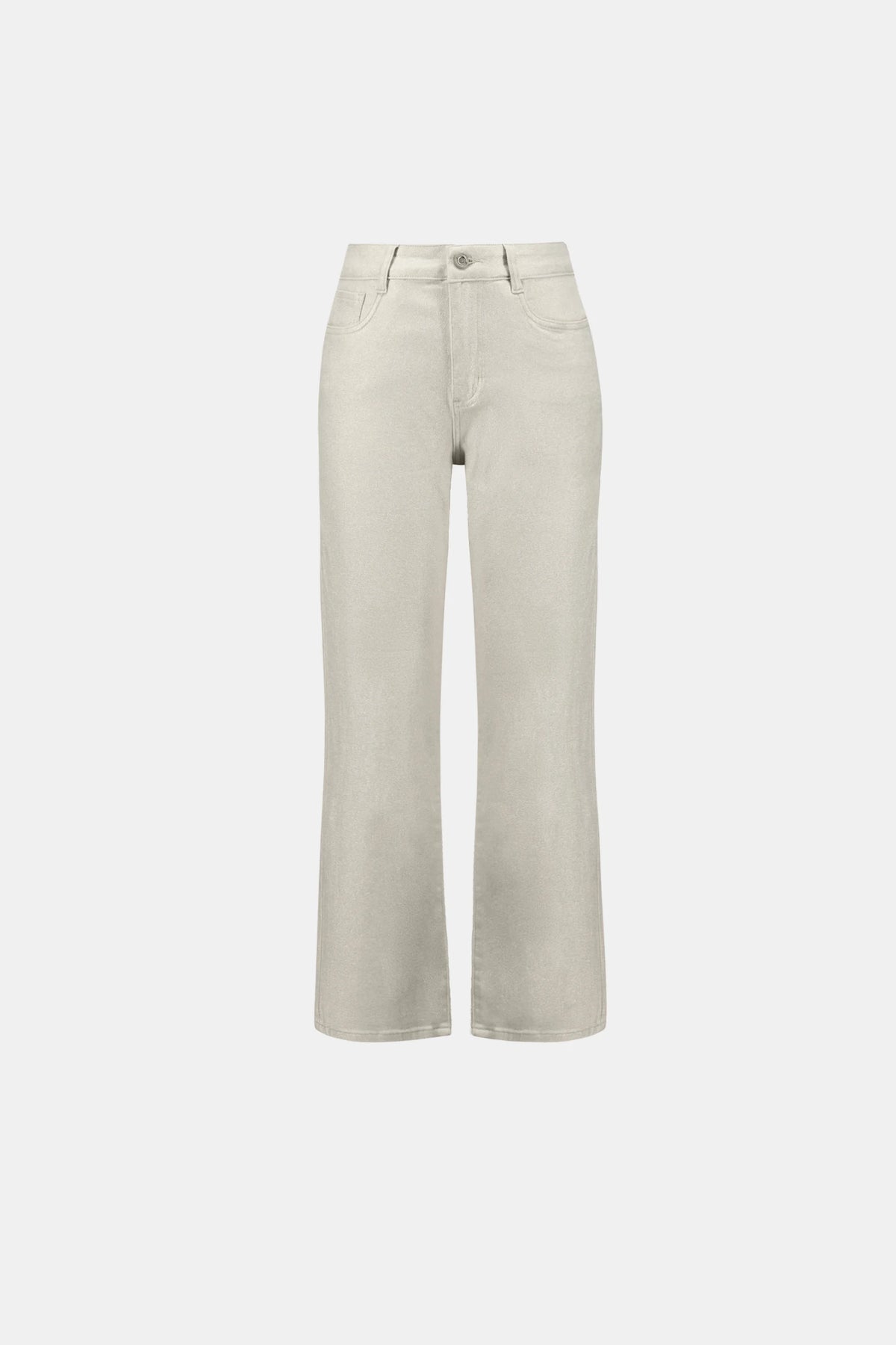 Joseph Ribkoff Champagne Classic Straight Leg Metallic Jeans
