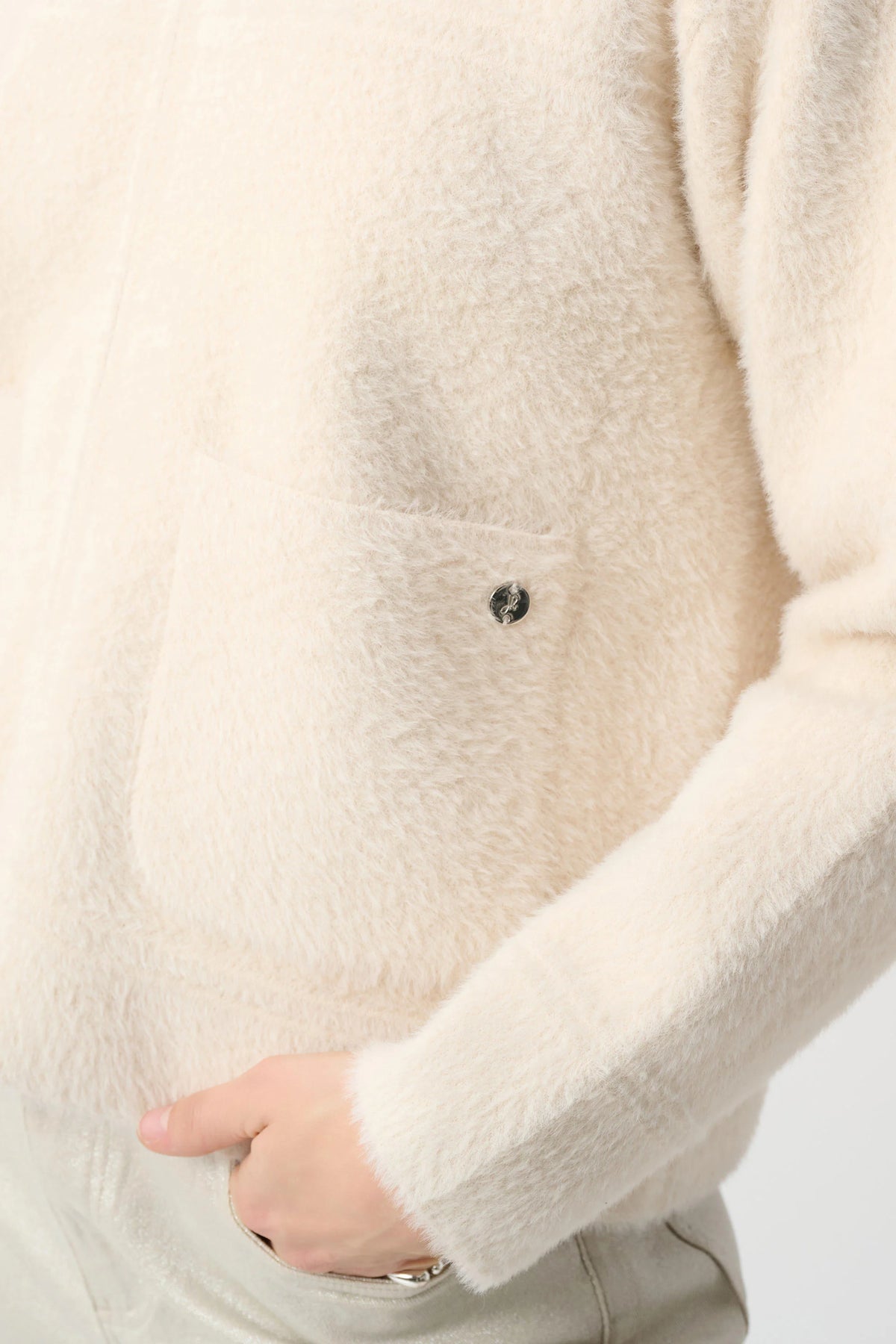 Joseph Ribkoff Birch Detachable Faux Fur Collar Jacket