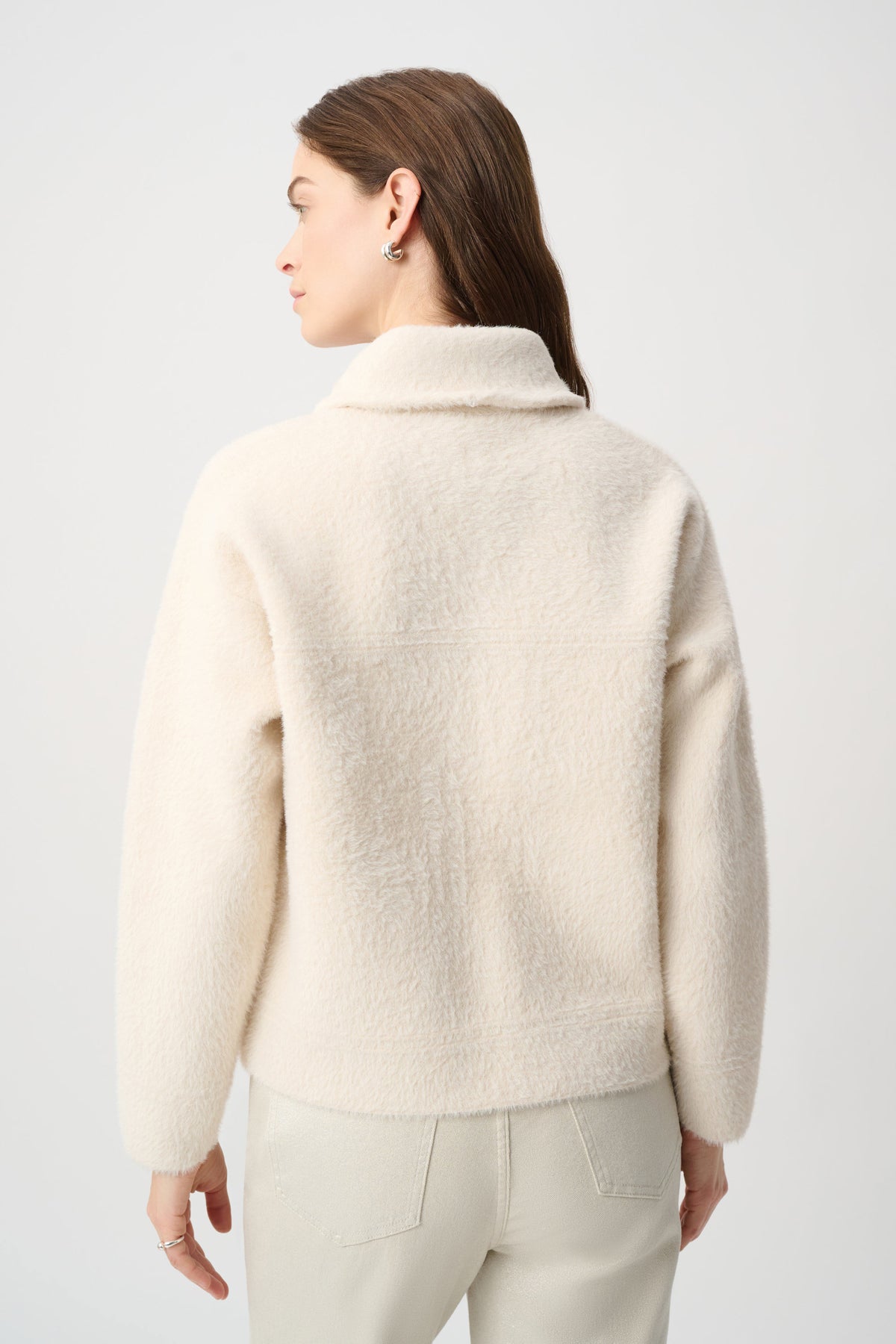 Joseph Ribkoff Birch Detachable Faux Fur Collar Jacket