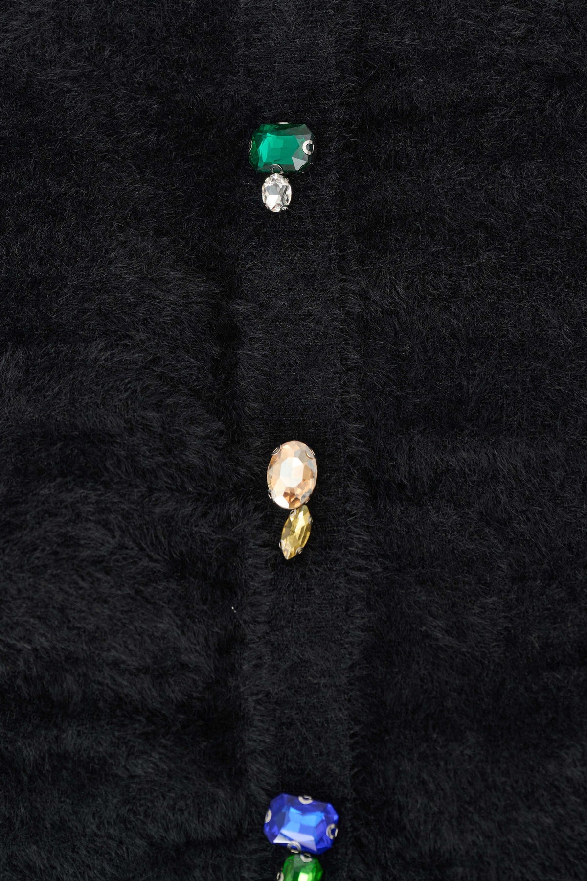 Joseph Ribkoff Black Bejeweled Crewneck Cardigan