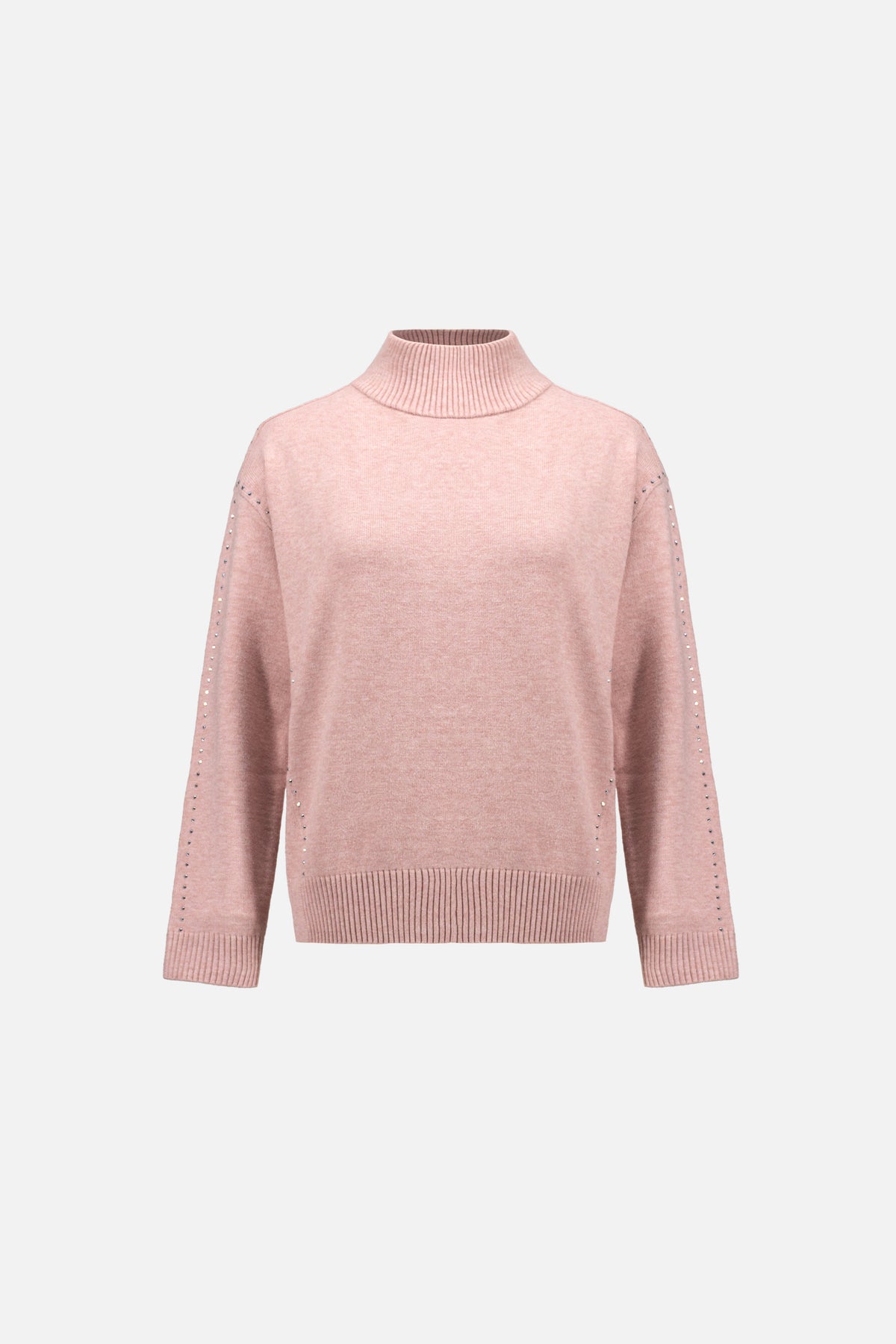 Joseph Ribkoff Soft Pink Embellished Turtleneck Sweater
