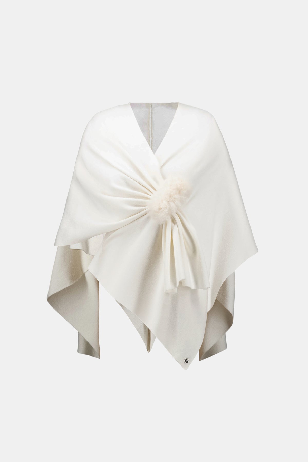 Joseph Ribkoff Winter White Faux Fur Draped Cover Up