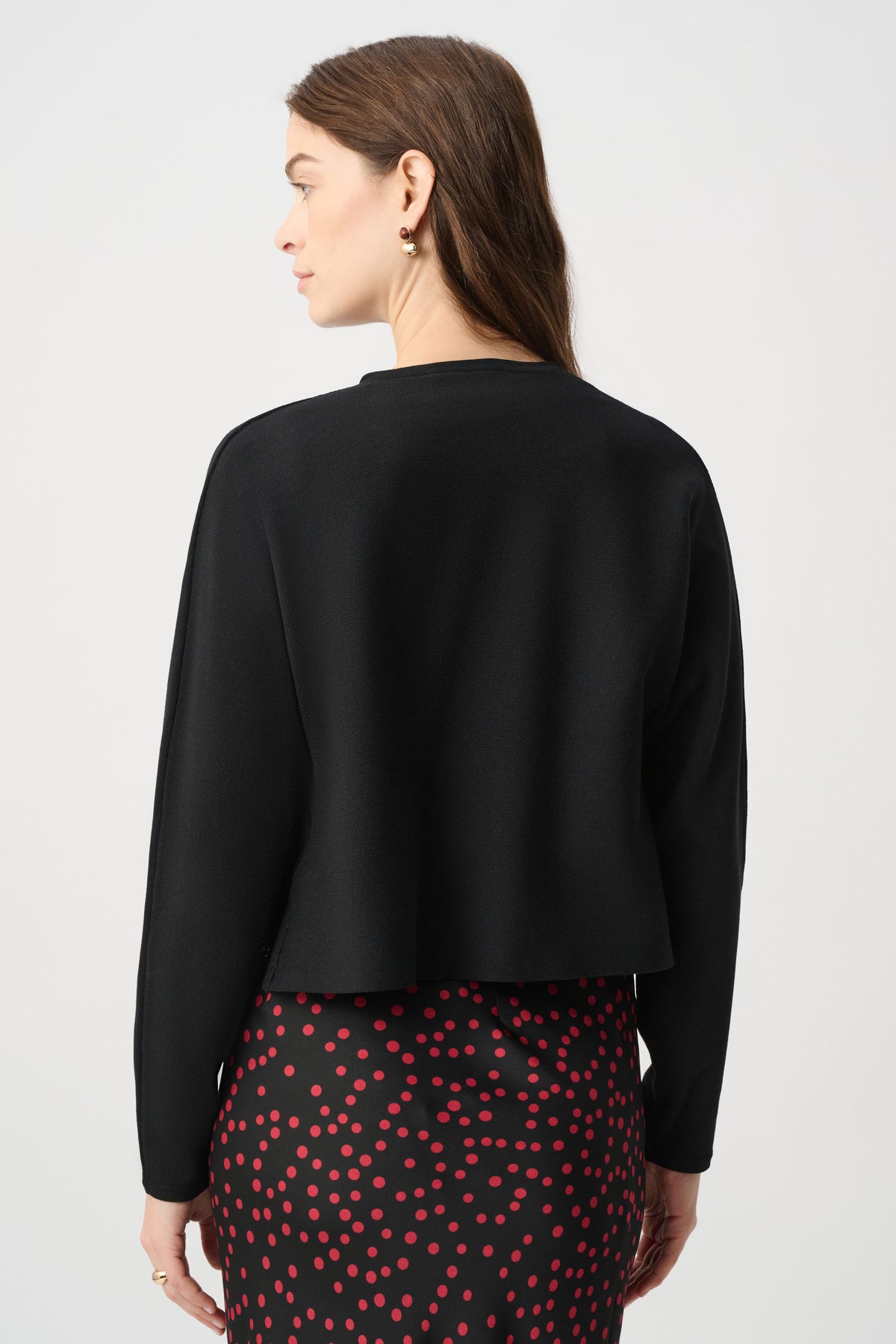 Joseph Ribkoff Black Removable Faux Fur Collar Cover‑Up