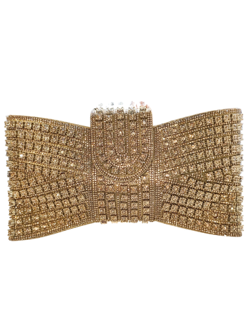 Dekers Shimo Shimo Bow Clutch - Gold