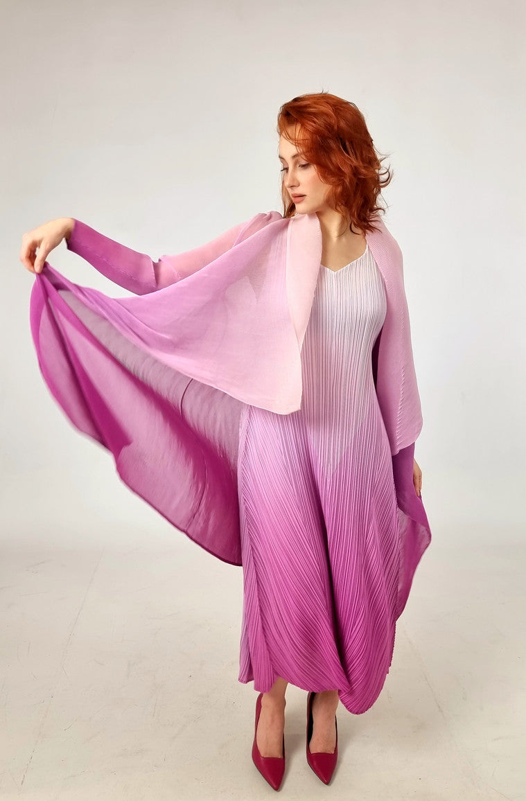 Alquema Long Estrella Dress And Collare Coat - Smokey Rose