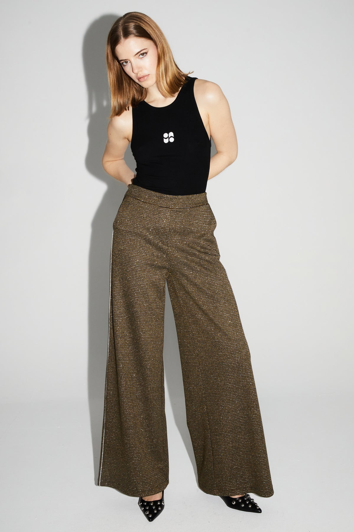 IMPREVU  Geo Dot Yellow Trousers