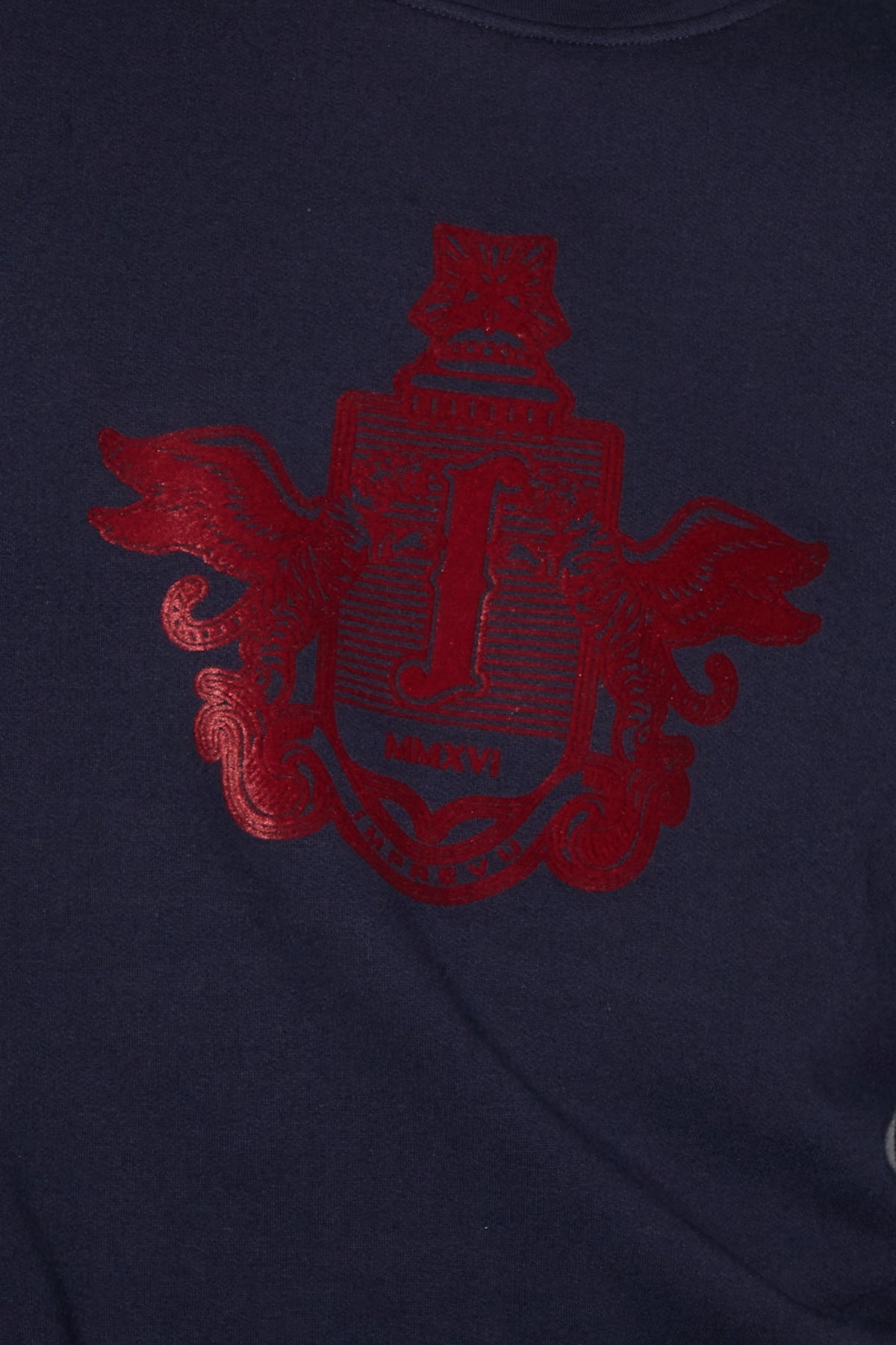 IMPREVU Navy/Bordeaux Decorative Sweatshirt