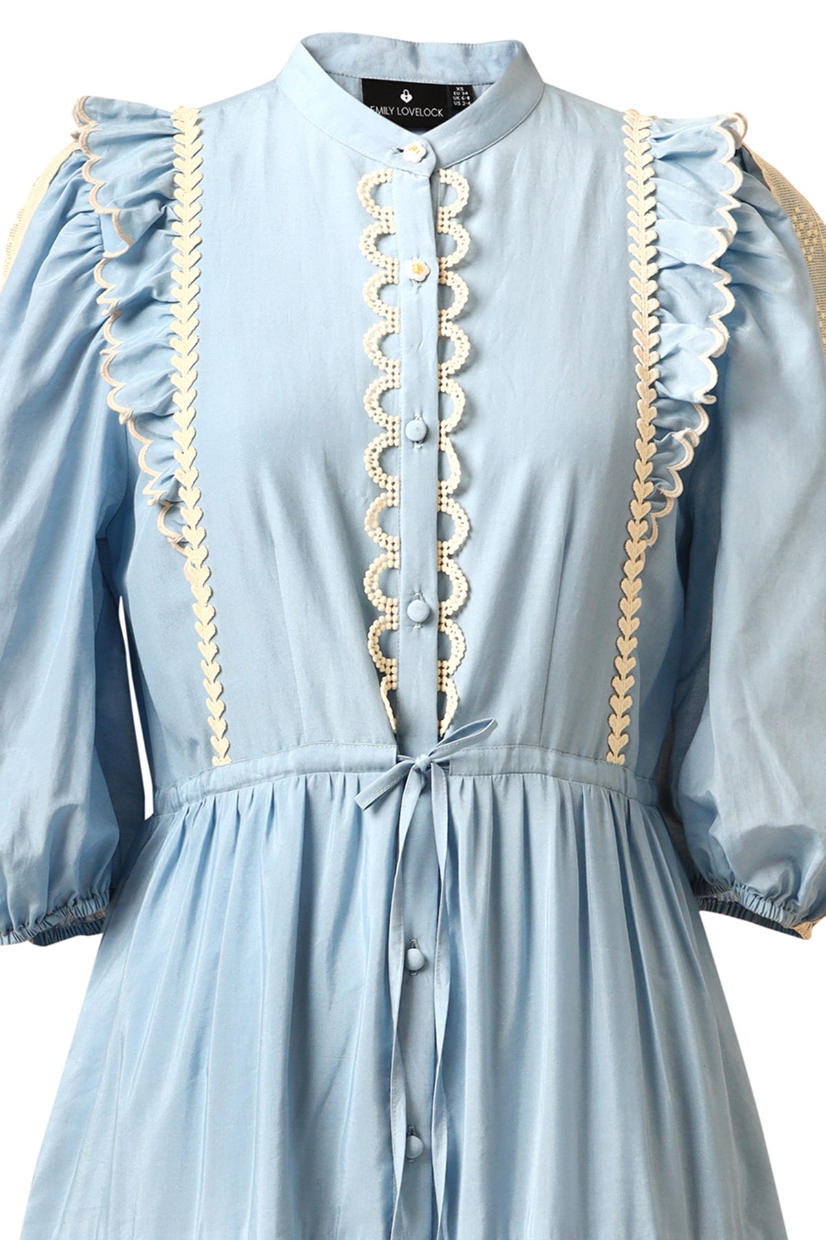 Emily Lovelock Chambray Blue Sabrina Dress