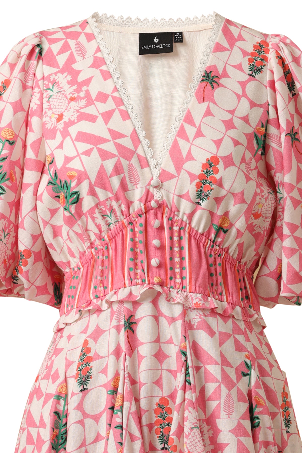 Emily Lovelock Pink Morning Glory Andrea Dress