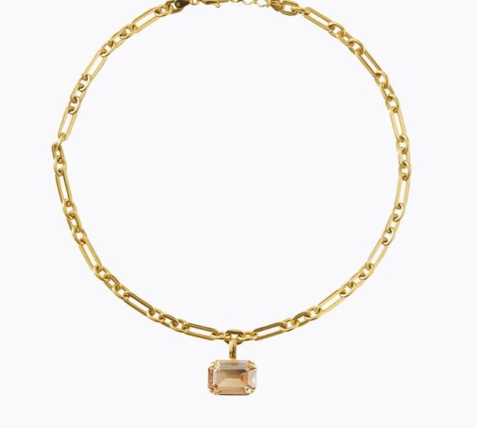 Caroline Svedbom Lydia Chain Golden Shadow Necklace