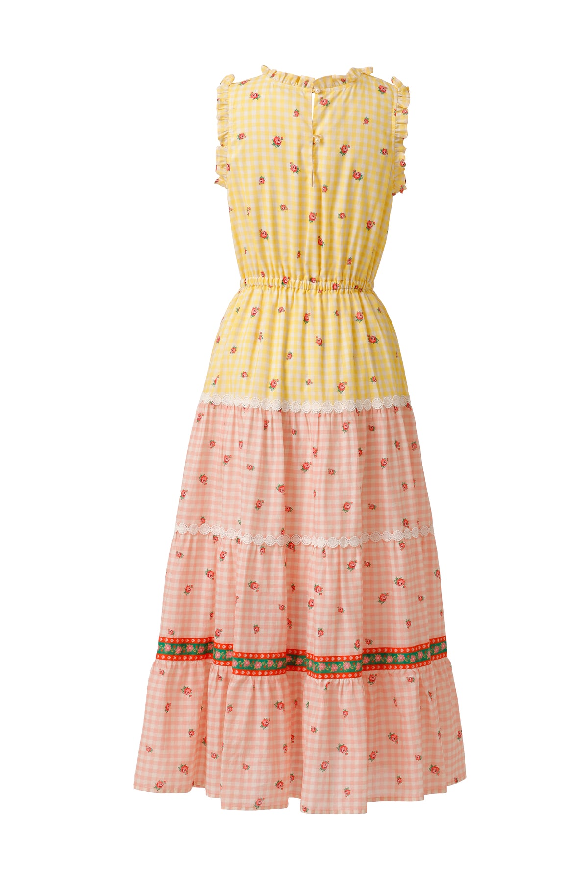 Emily Lovelock Veiled Rose Rachel Mixed Print Dress