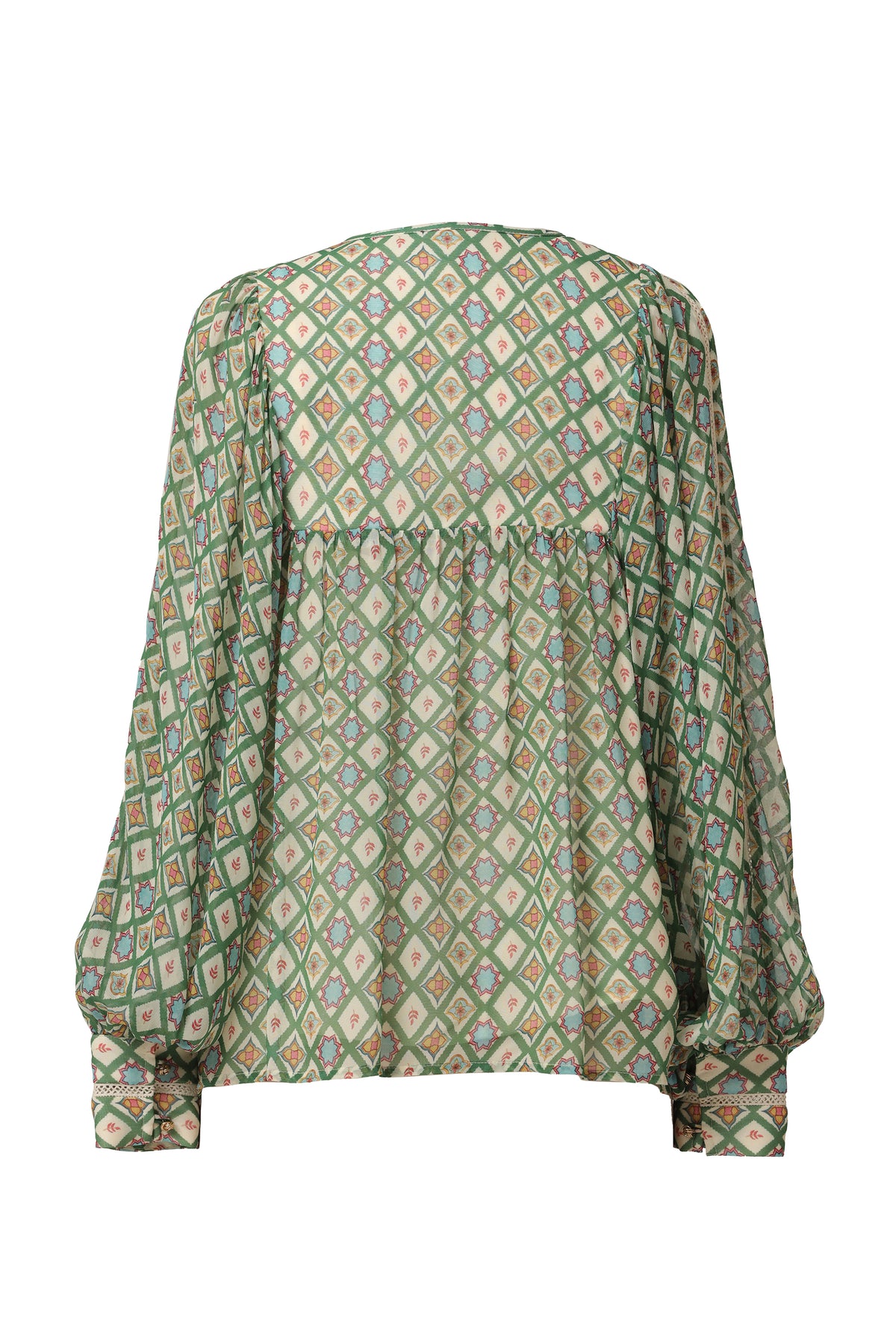 Emily Lovelock Viscose Georgette Ivory Bertha Blouse