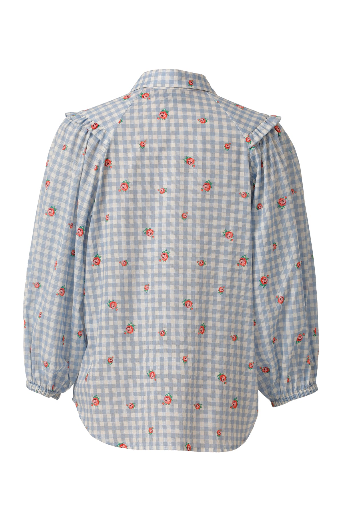 Emily Lovelock Chambray Blue Edie Print Blouse