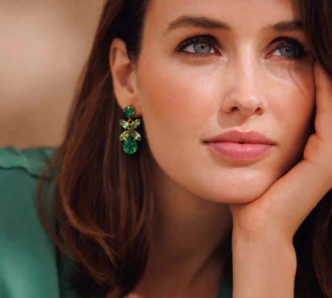 Caroline Svedbom Mini Dione Majestic Green Earrings