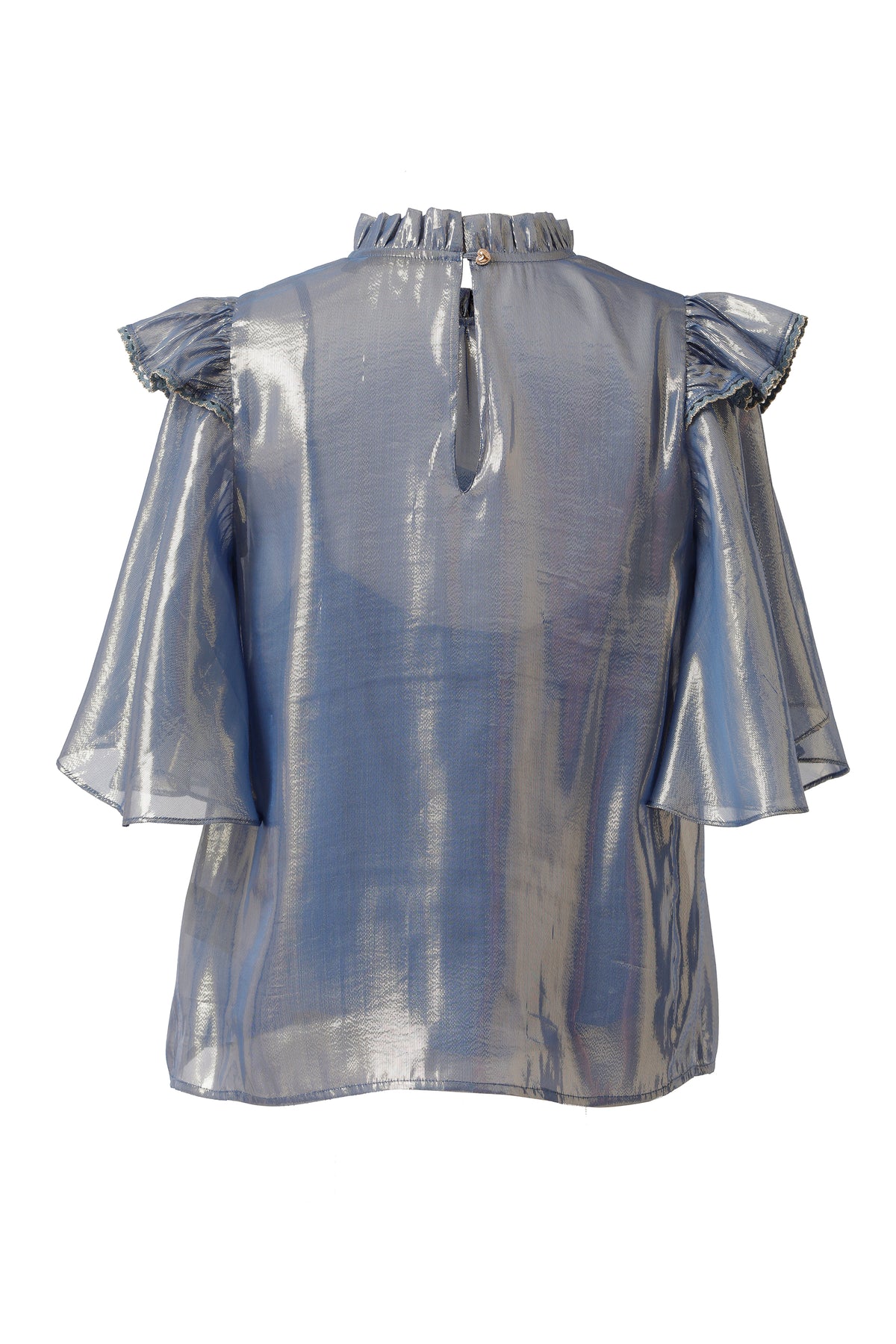 Emily Lovelock Veled Rose Gina Lurex Blouse